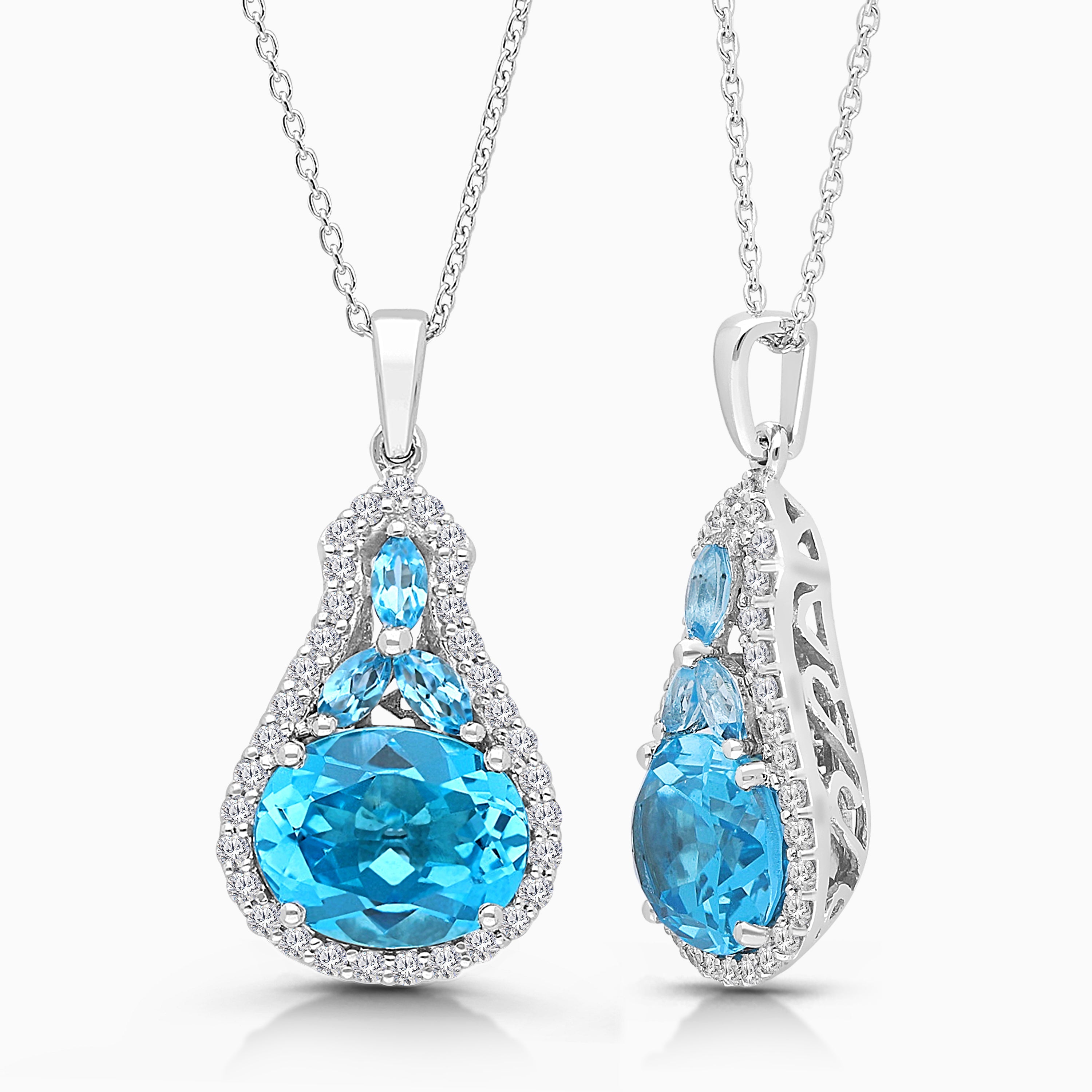 Oasis Blue Topaz Necklace
