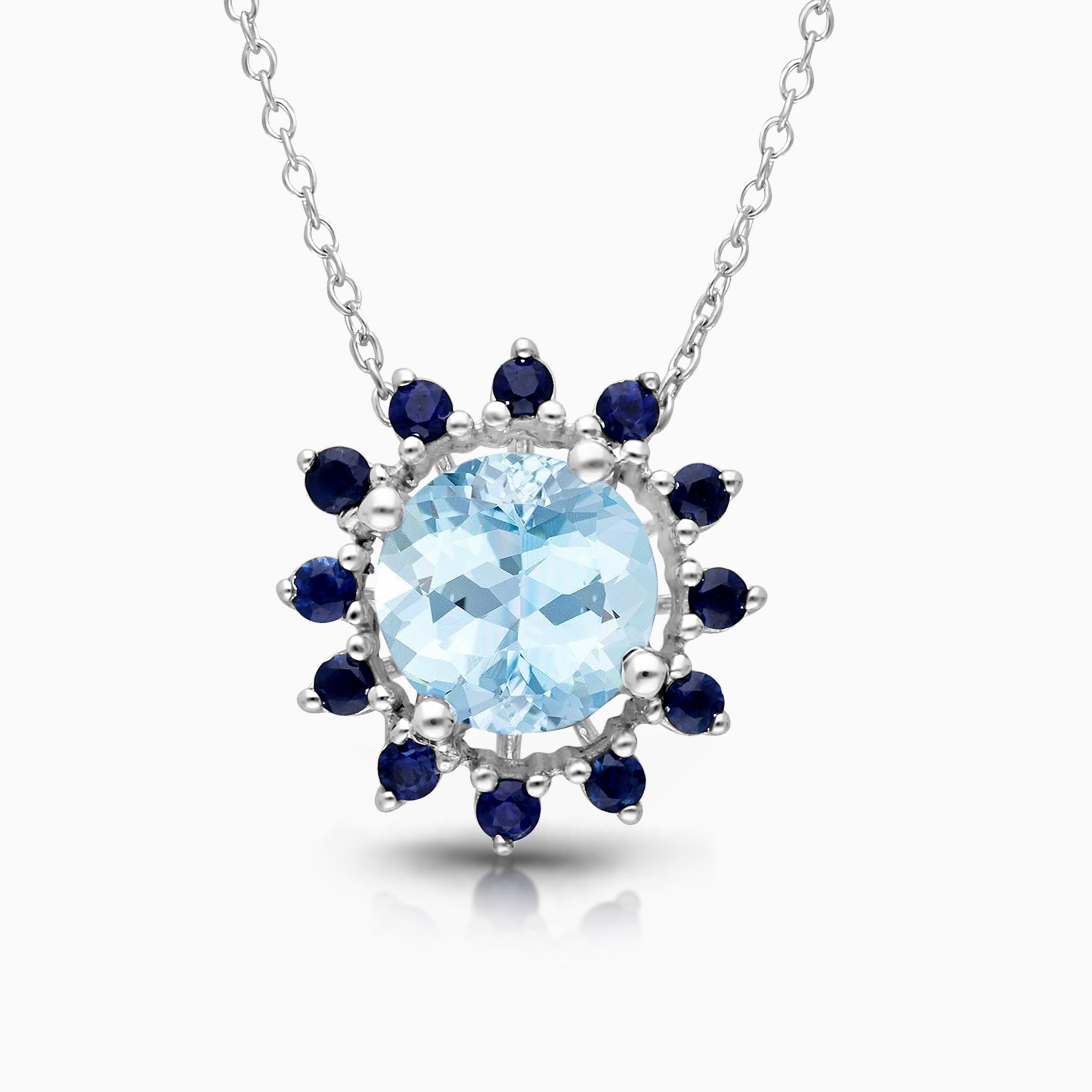 Shades of Blue Aquamarine Necklace