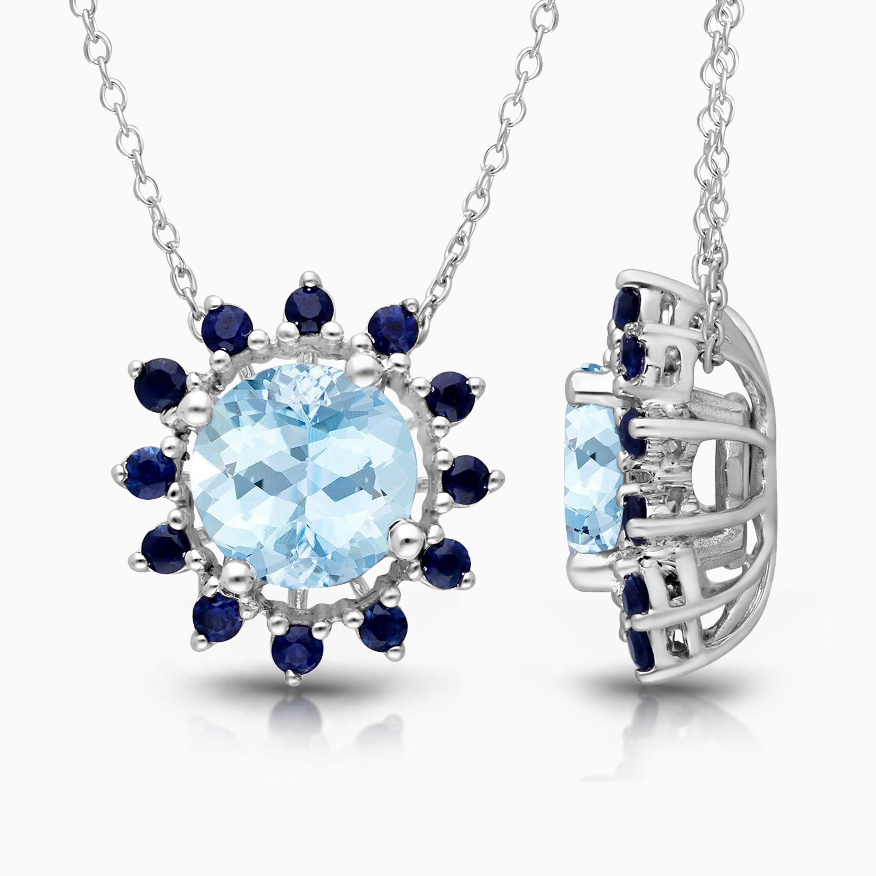 Shades of Blue Aquamarine Necklace