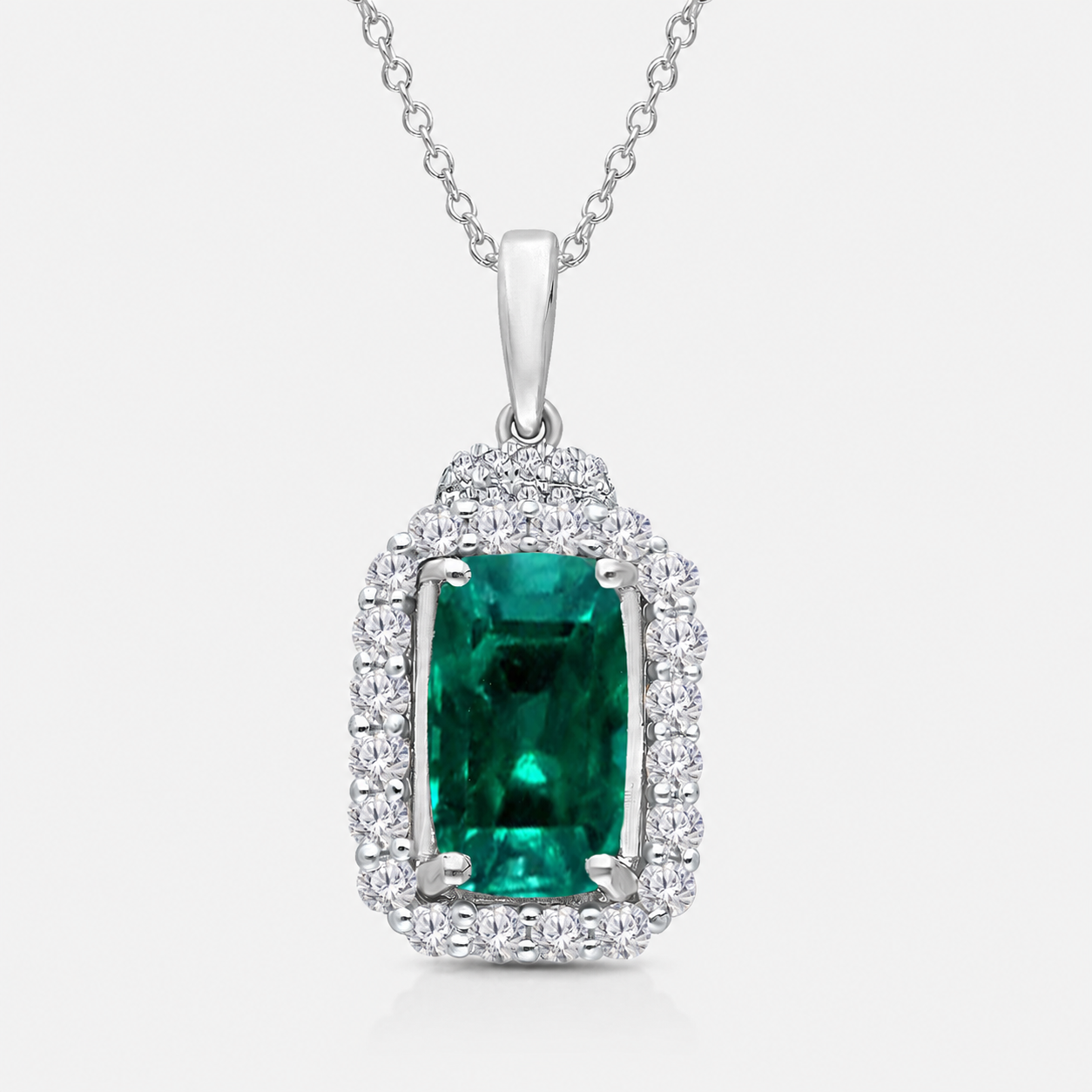 Evergreen Emerald & Diamond Necklace Bespoke