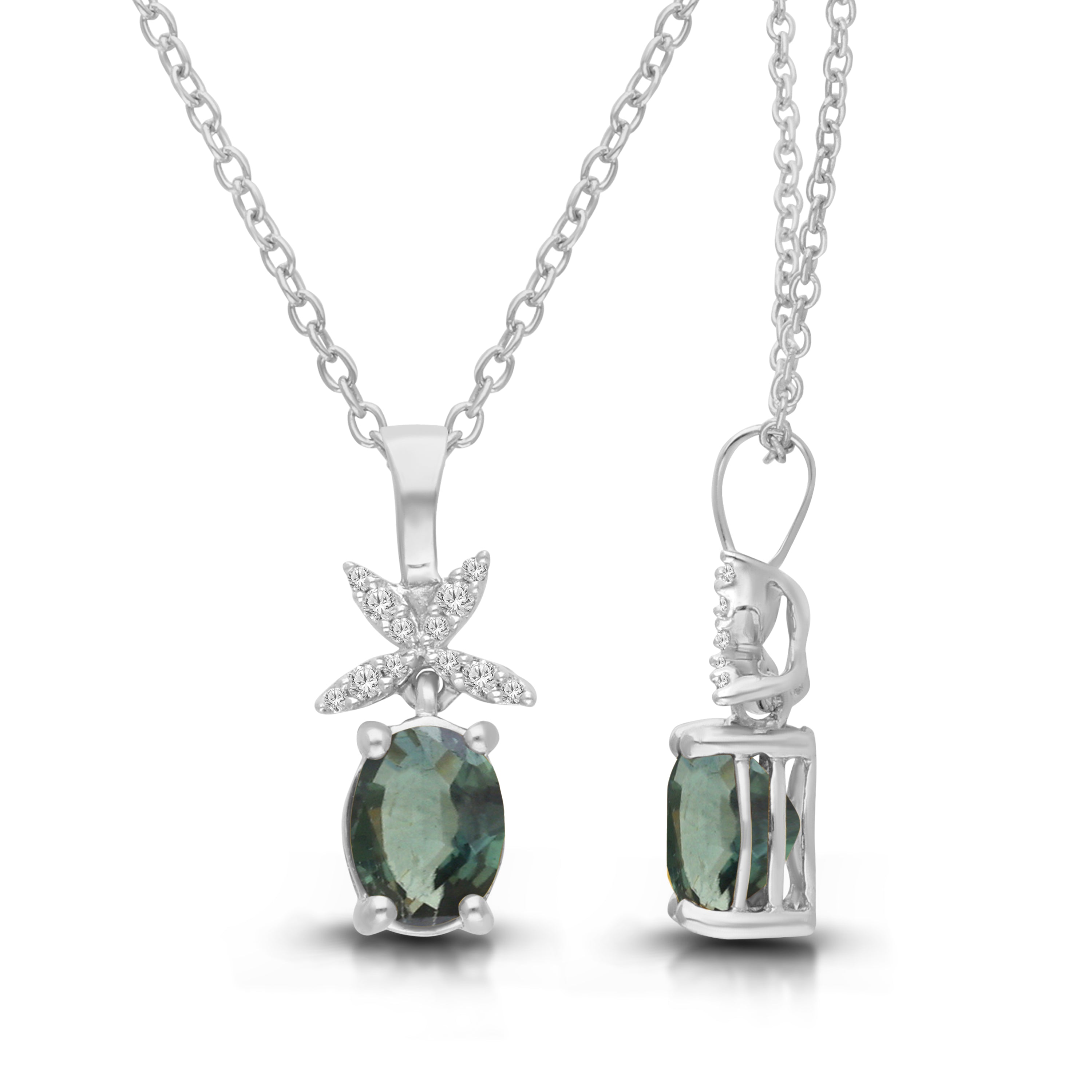 Green Goddess Dangle Necklace