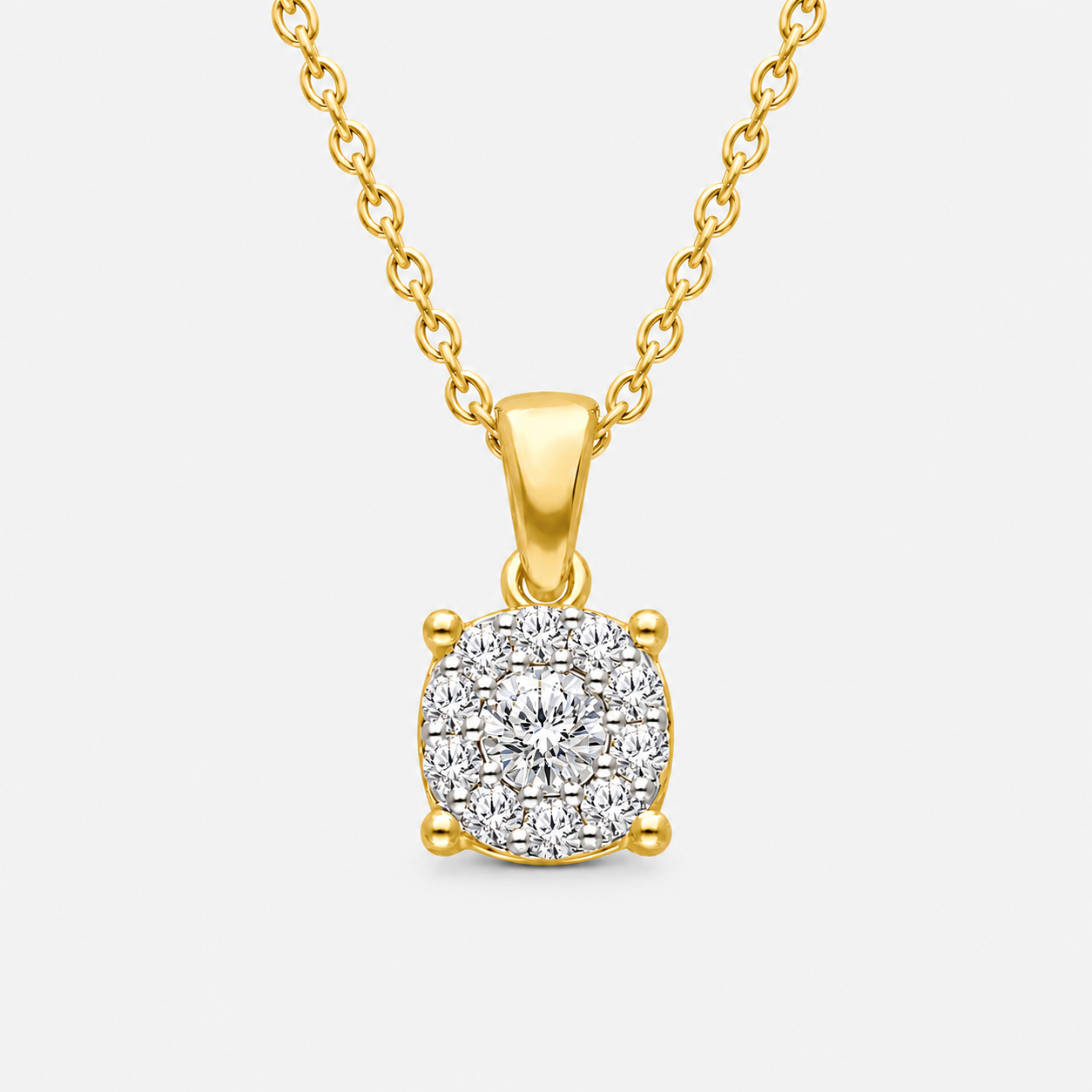 Hidden Diamond Pave Necklace White Diamond