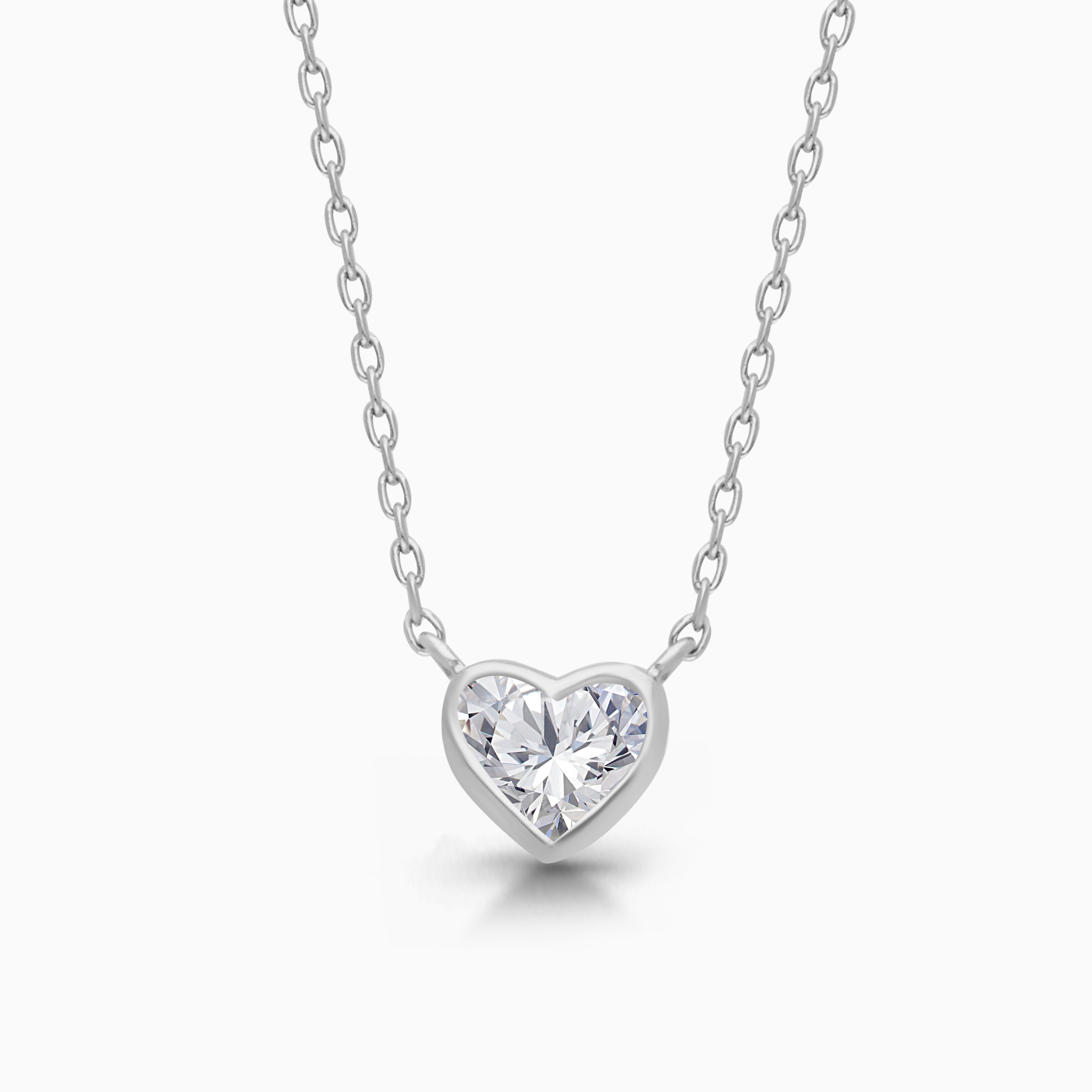 White Gold Diamond Heart Pendant hearts