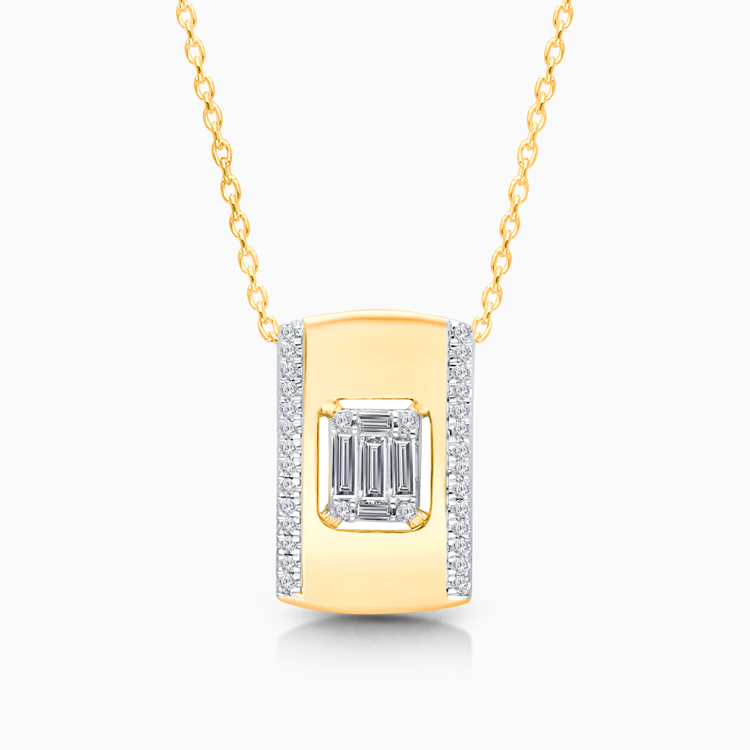 White Diamond Shield Pendant