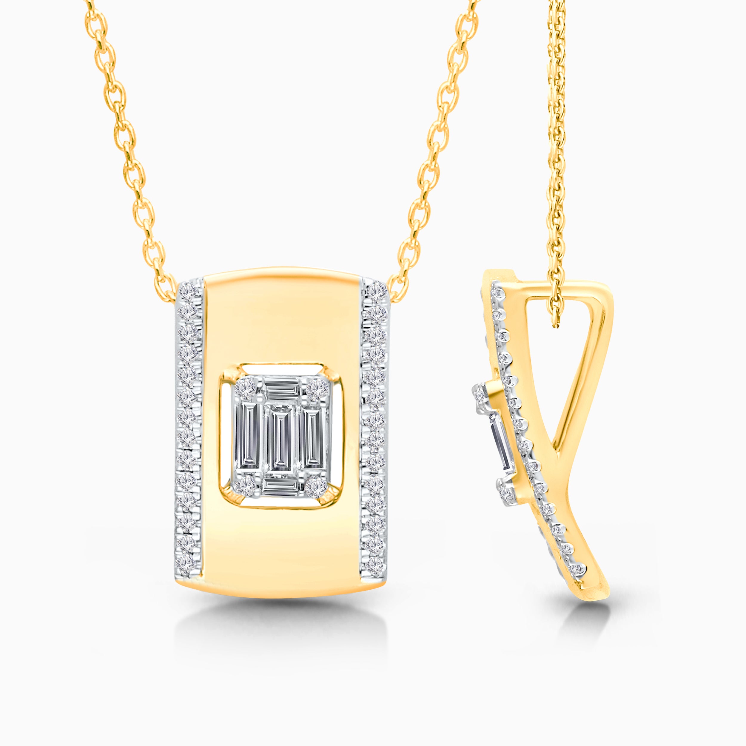 White Diamond Shield Pendant