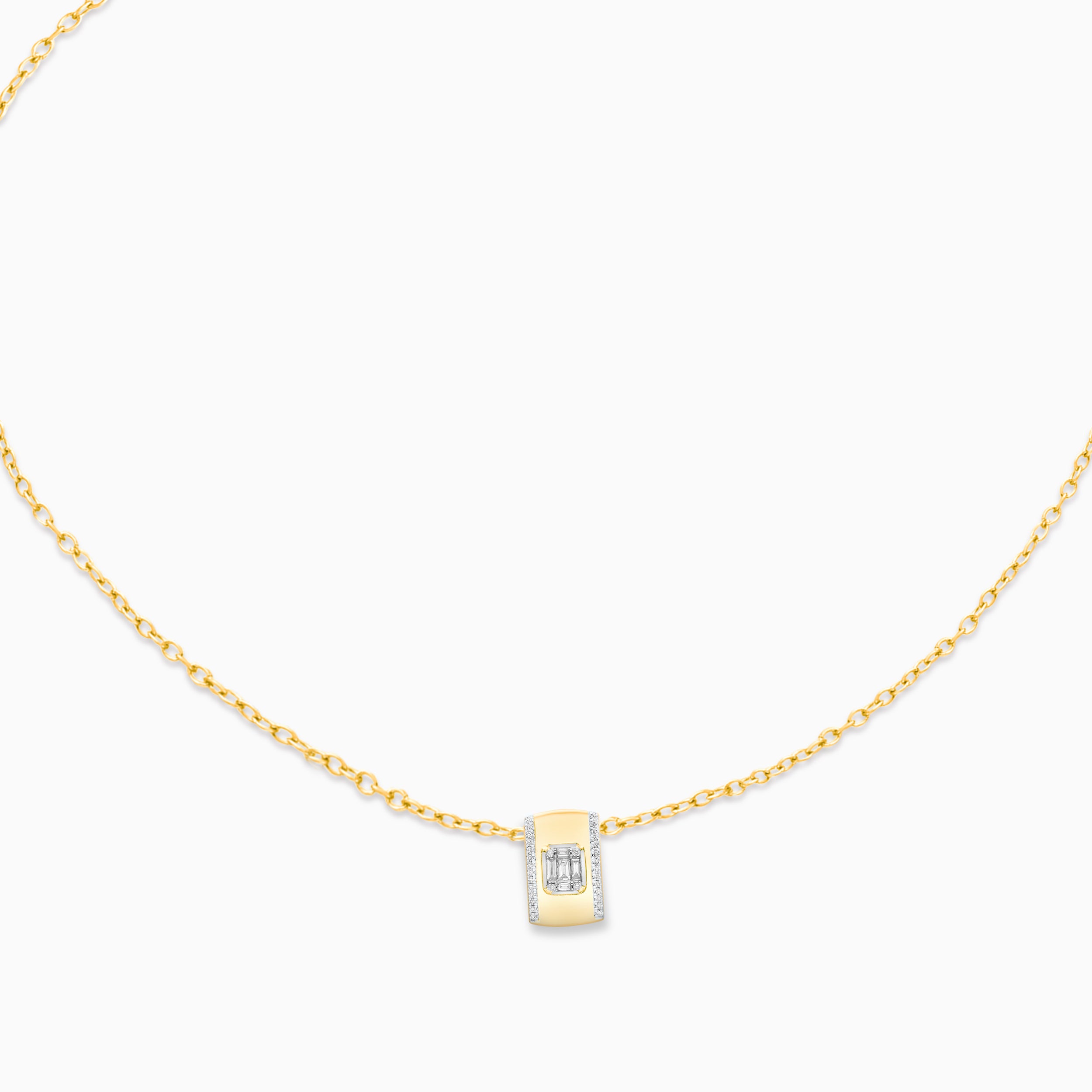 White Diamond Shield Pendant