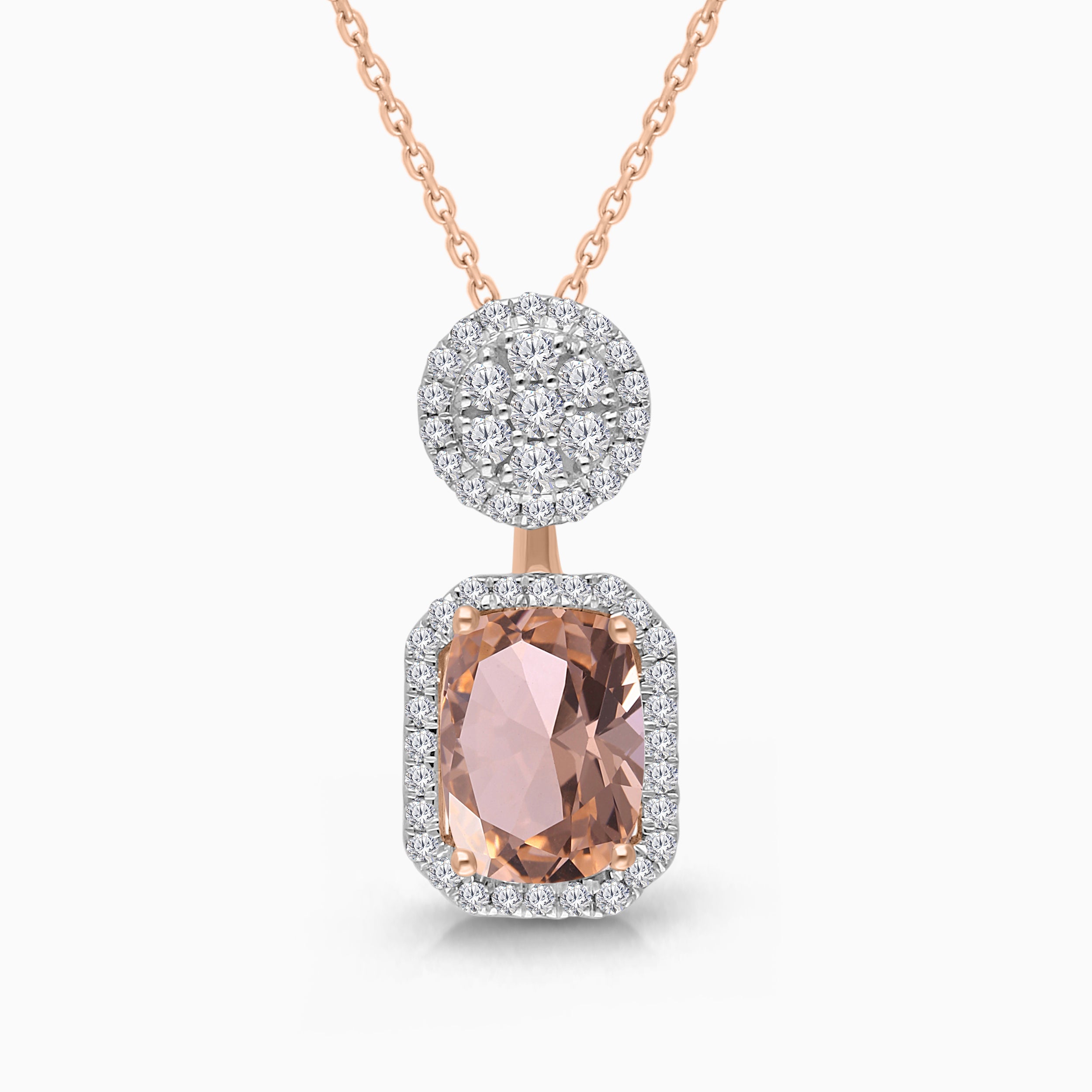 Rosaline Halo Drop Pendant