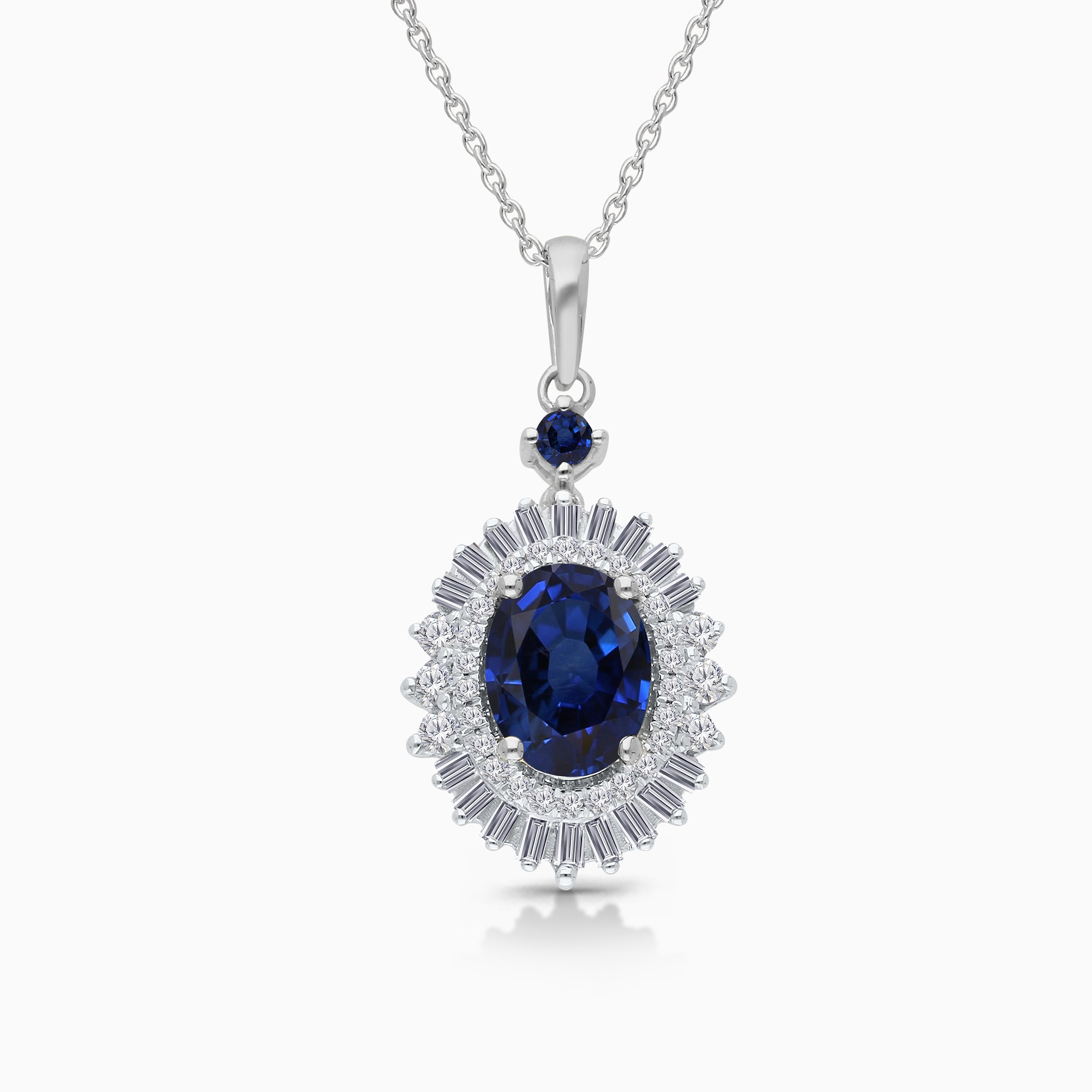 Magic Mirror Blue Sapphire & Diamond Necklace