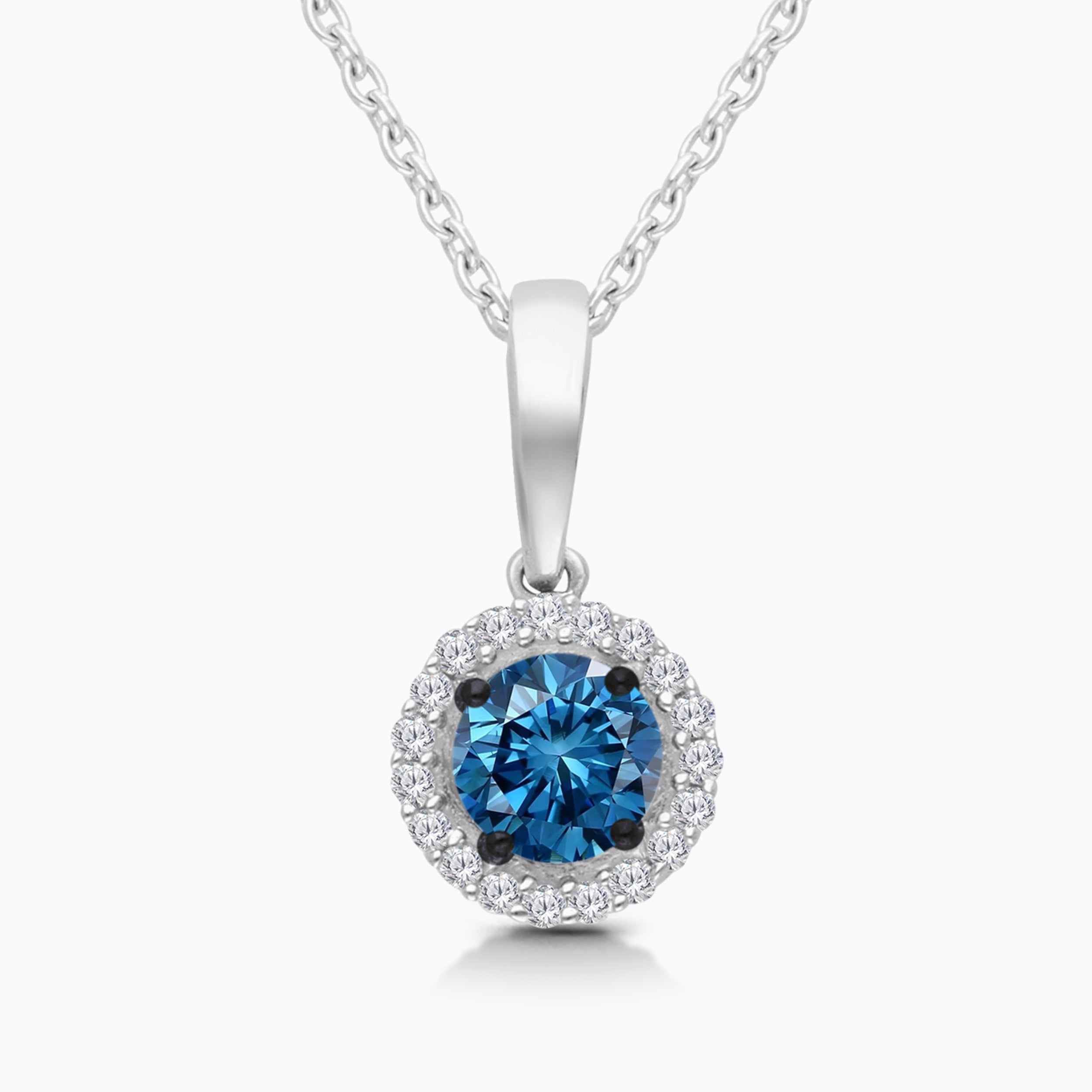 Ring Of Diamonds Blue Diamond Necklace