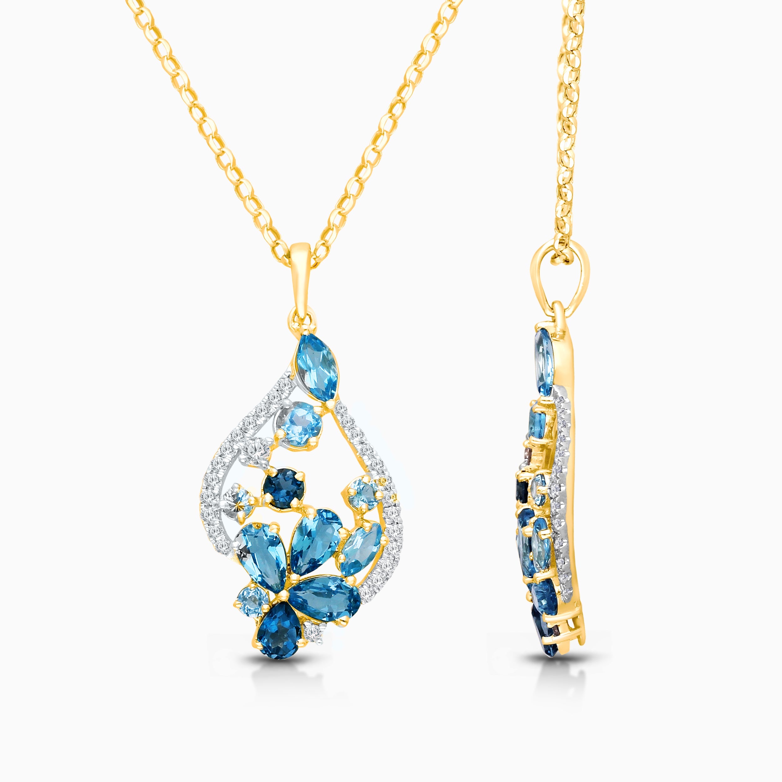 Into the Garden Blue Topaz Pendant