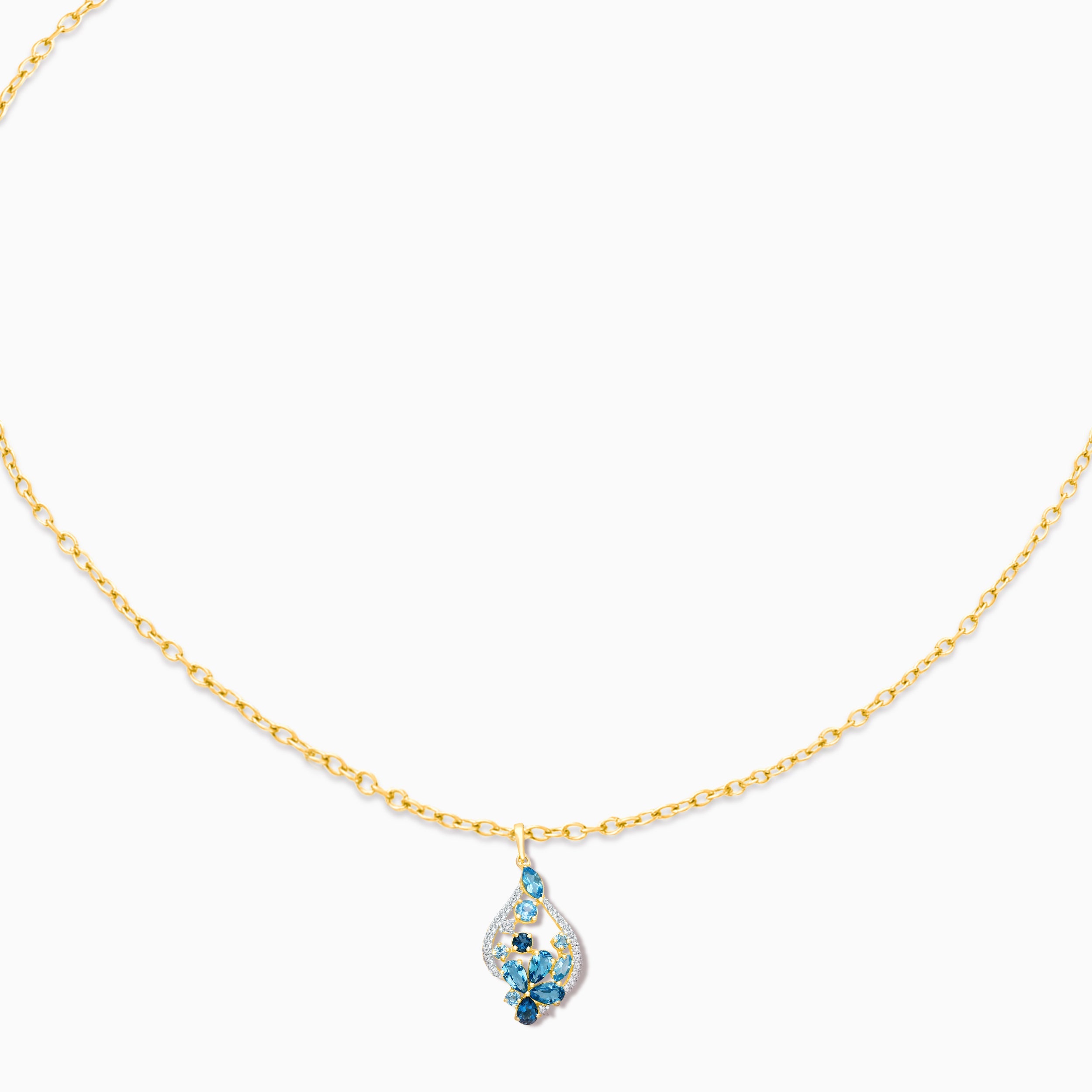 Into the Garden Blue Topaz Pendant