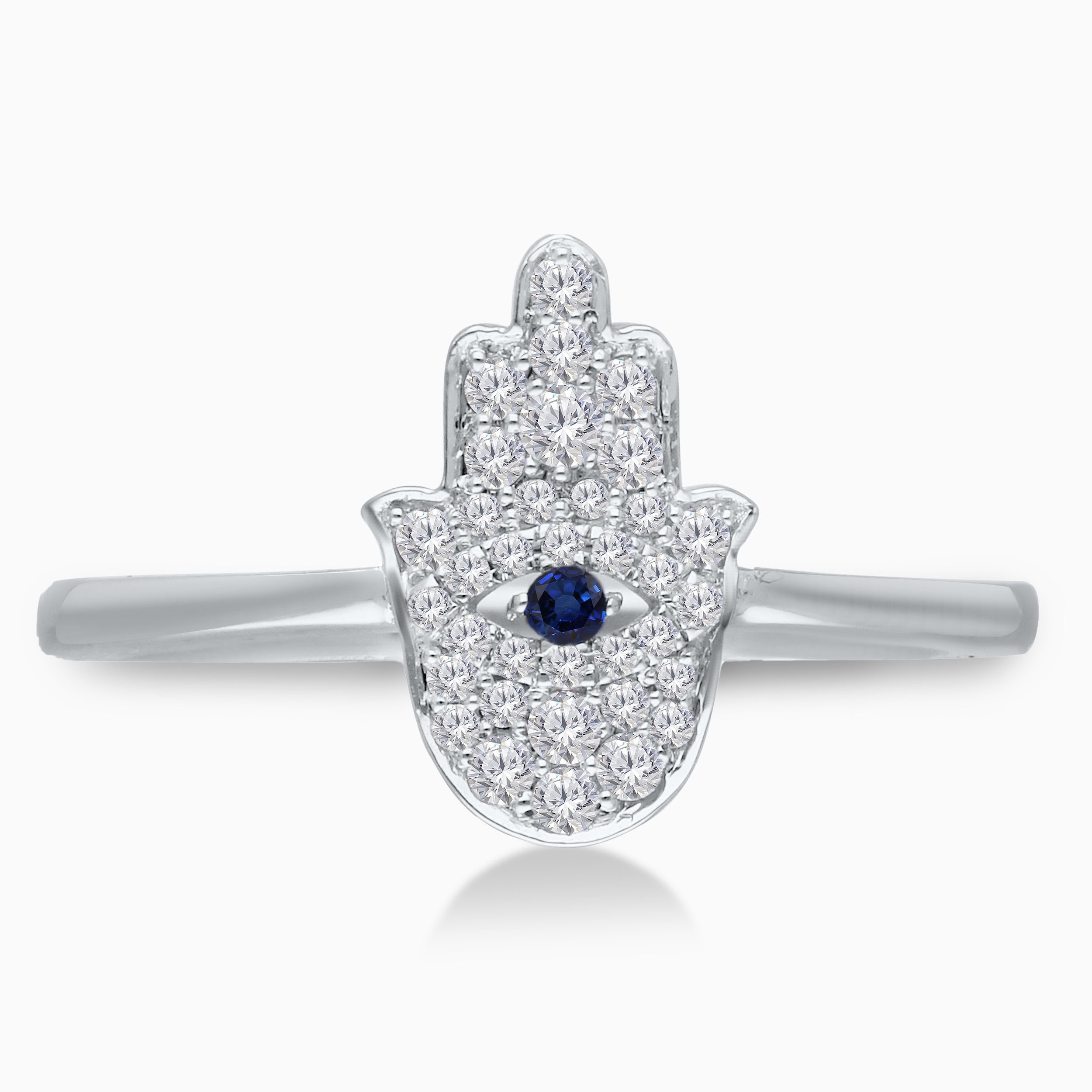 Pave Diamond Hamsa ring