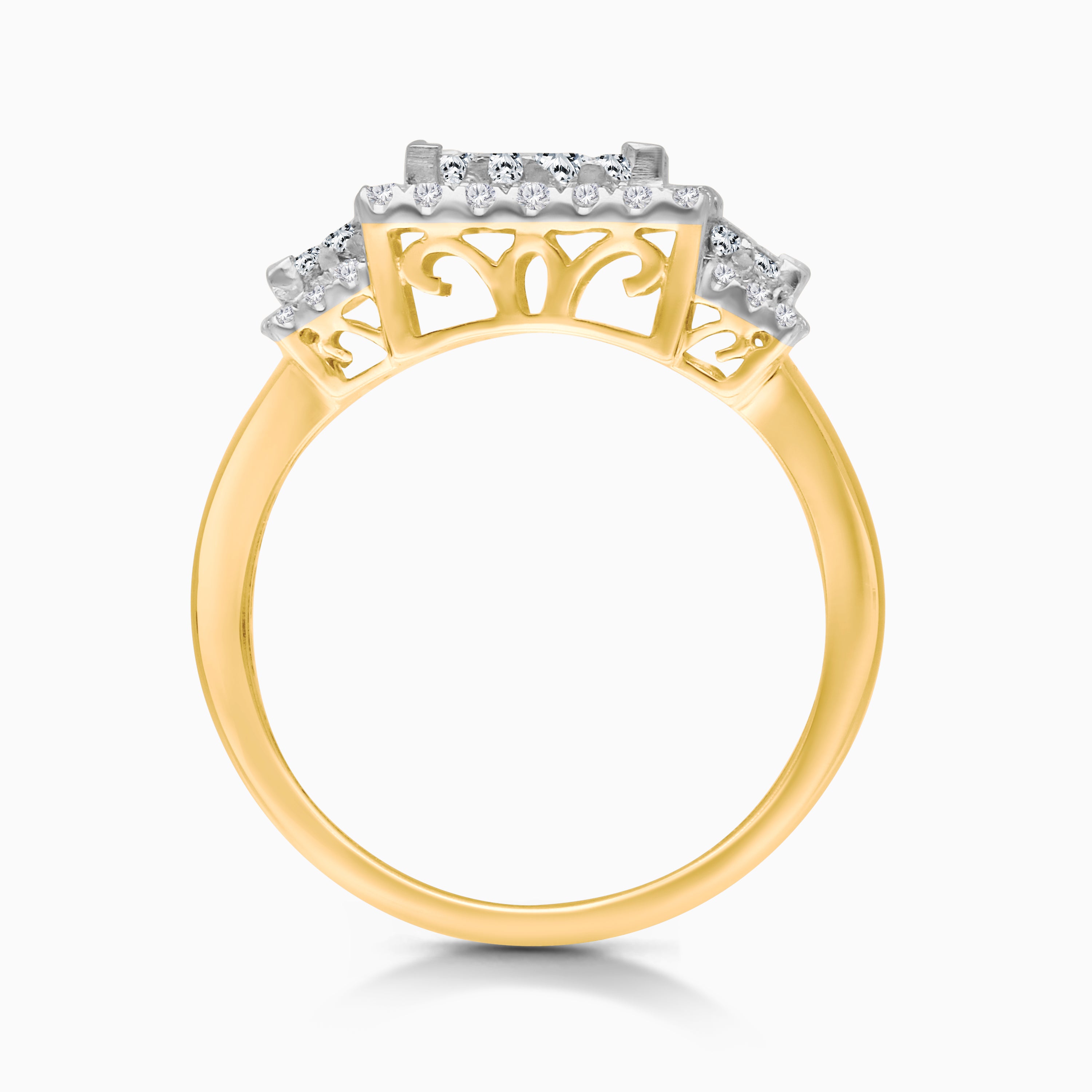 1.5 CTW Yellow Gold Princess Royale Ring