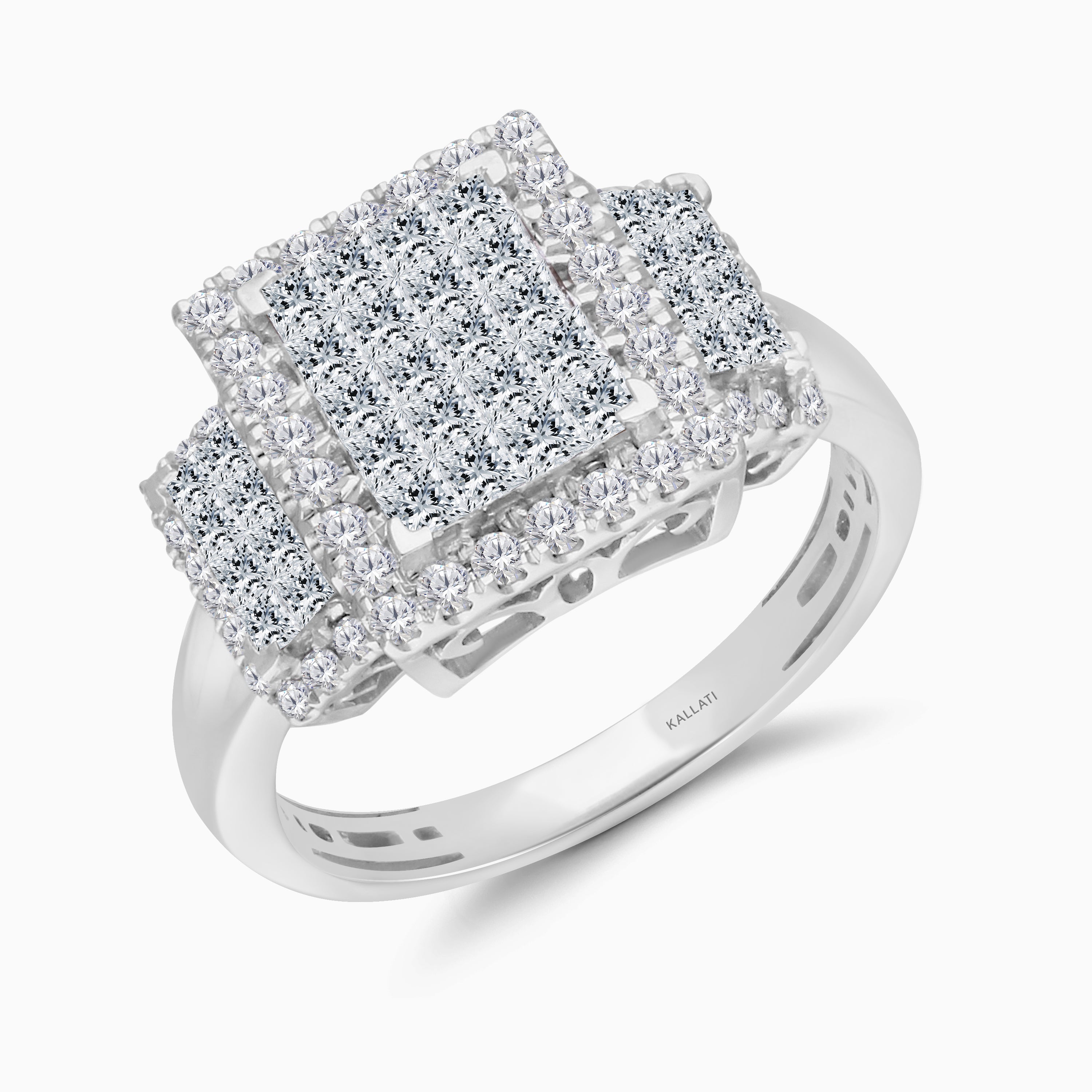 1.5 CTW White Gold Princess Royale Ring