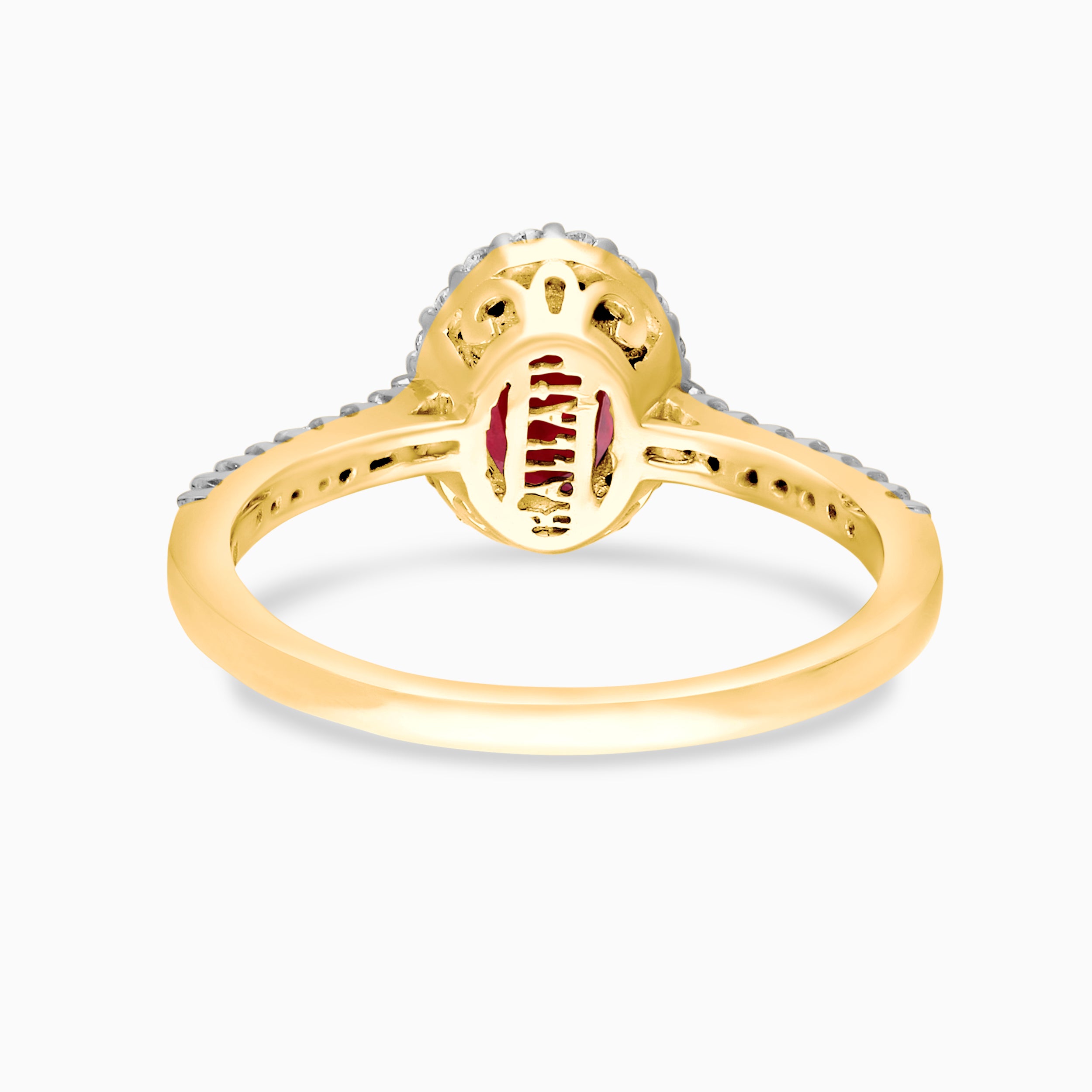 Ruby & Diamond Halo Ring