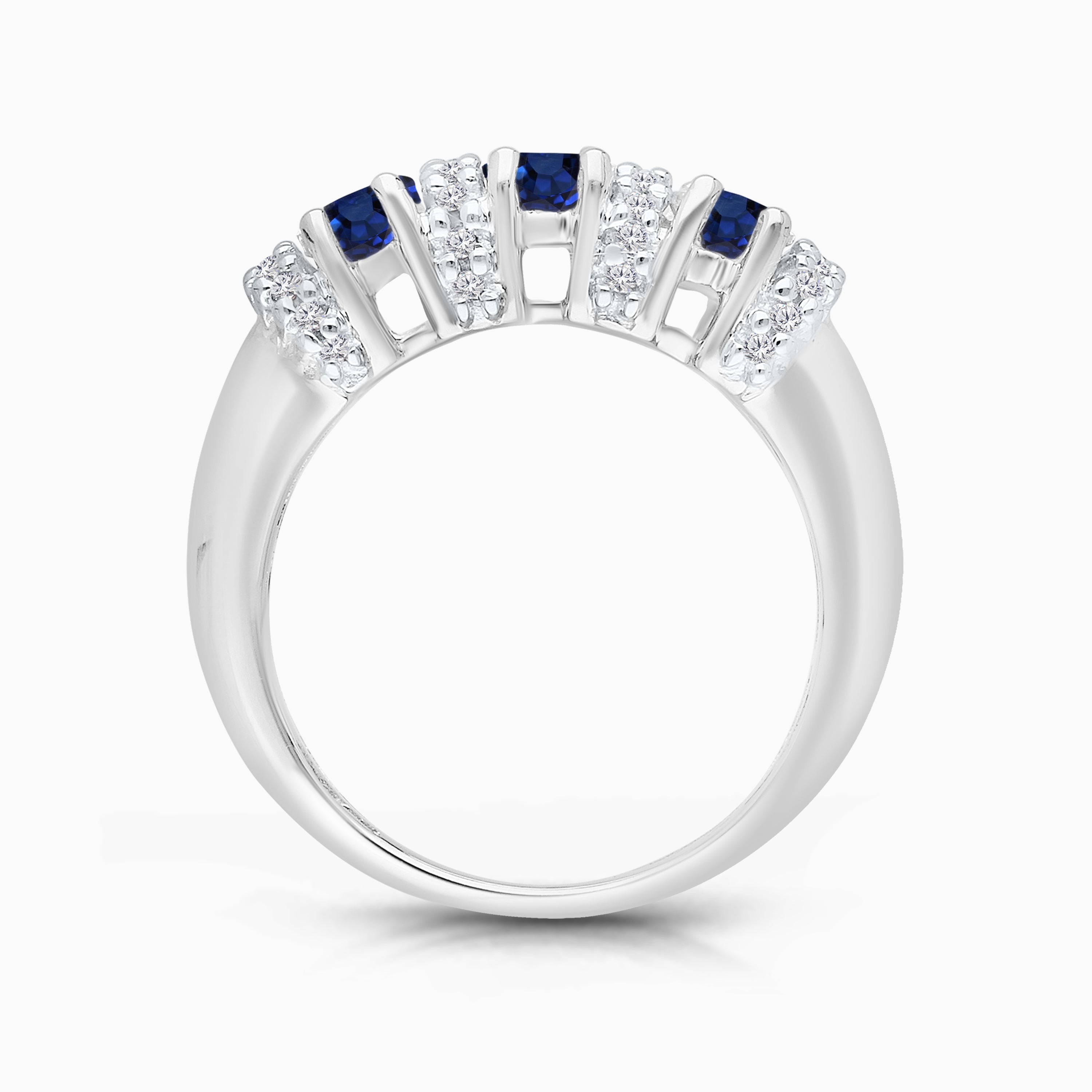 Bold Trio Sapphire & Diamond Ring