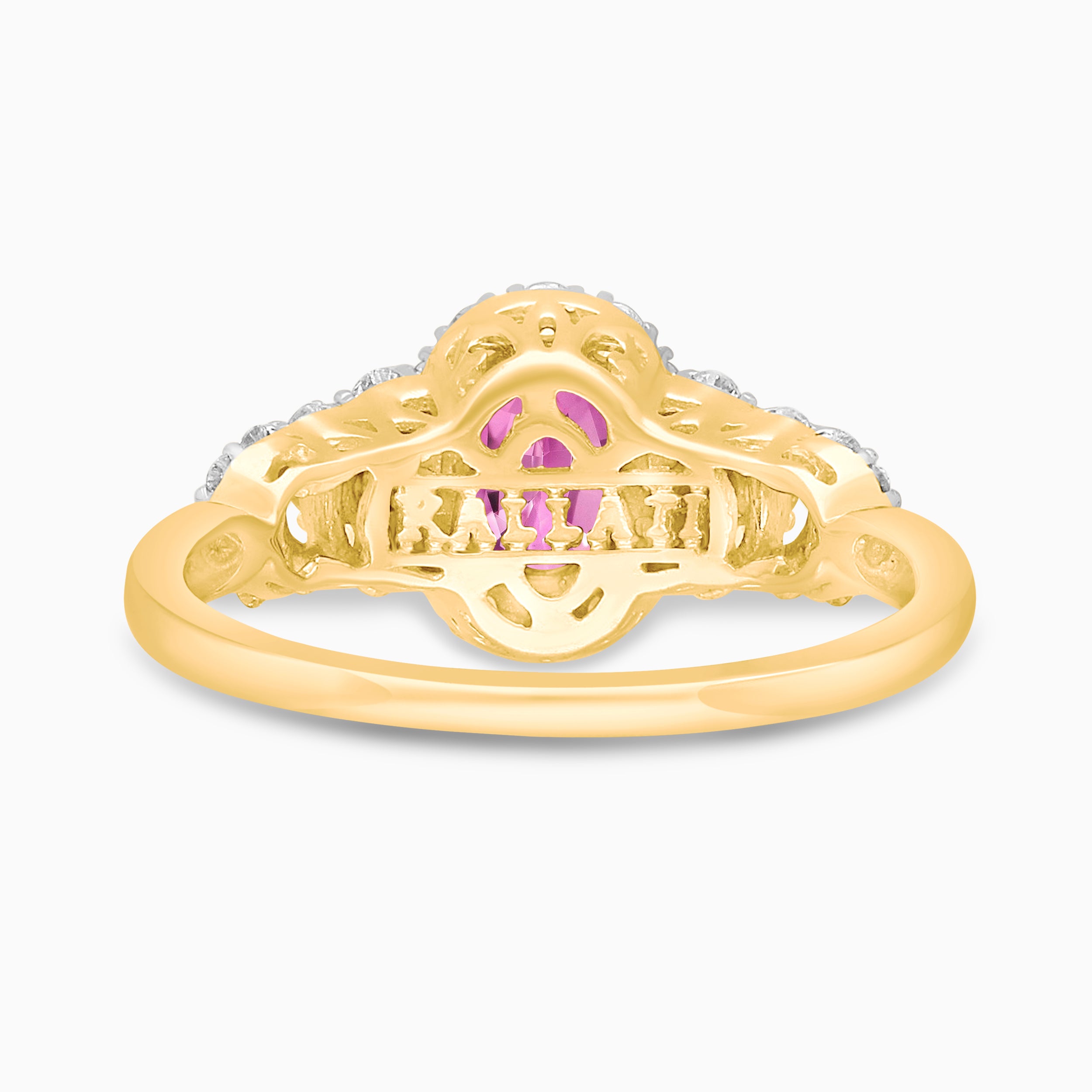 Trio Pink Sapphire & Diamond Ring