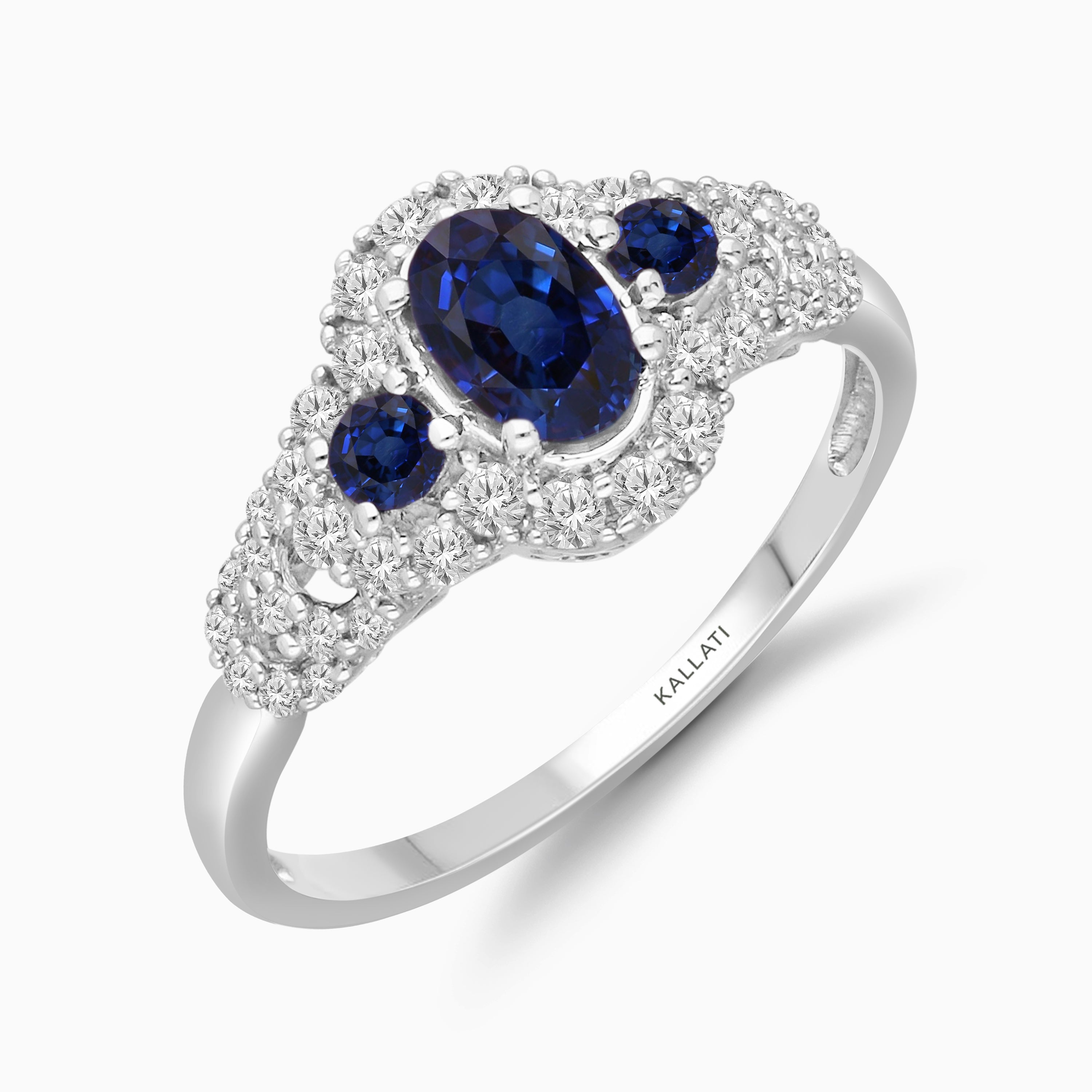 Trio Sapphire & Diamond Ring
