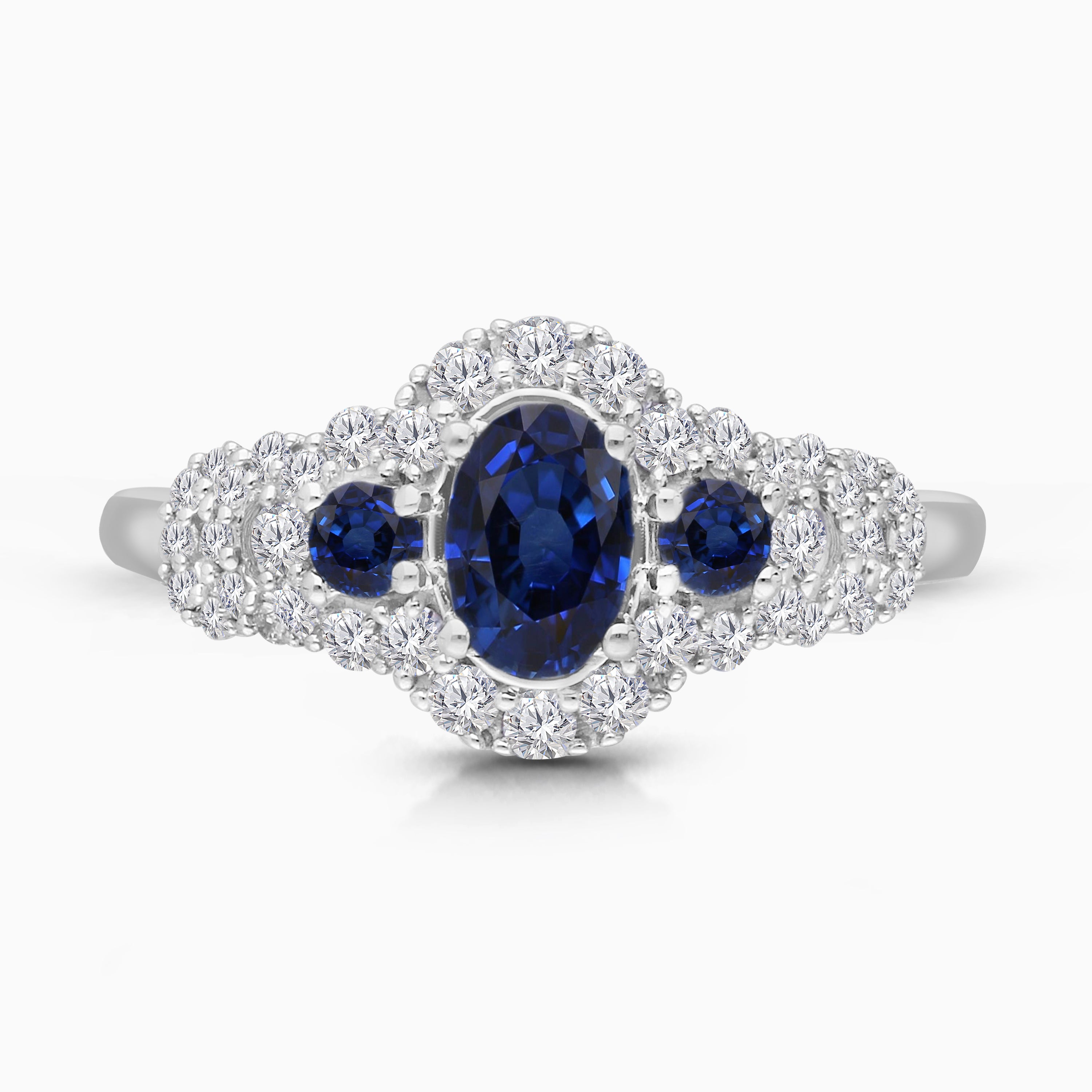 Trio Sapphire & Diamond Ring