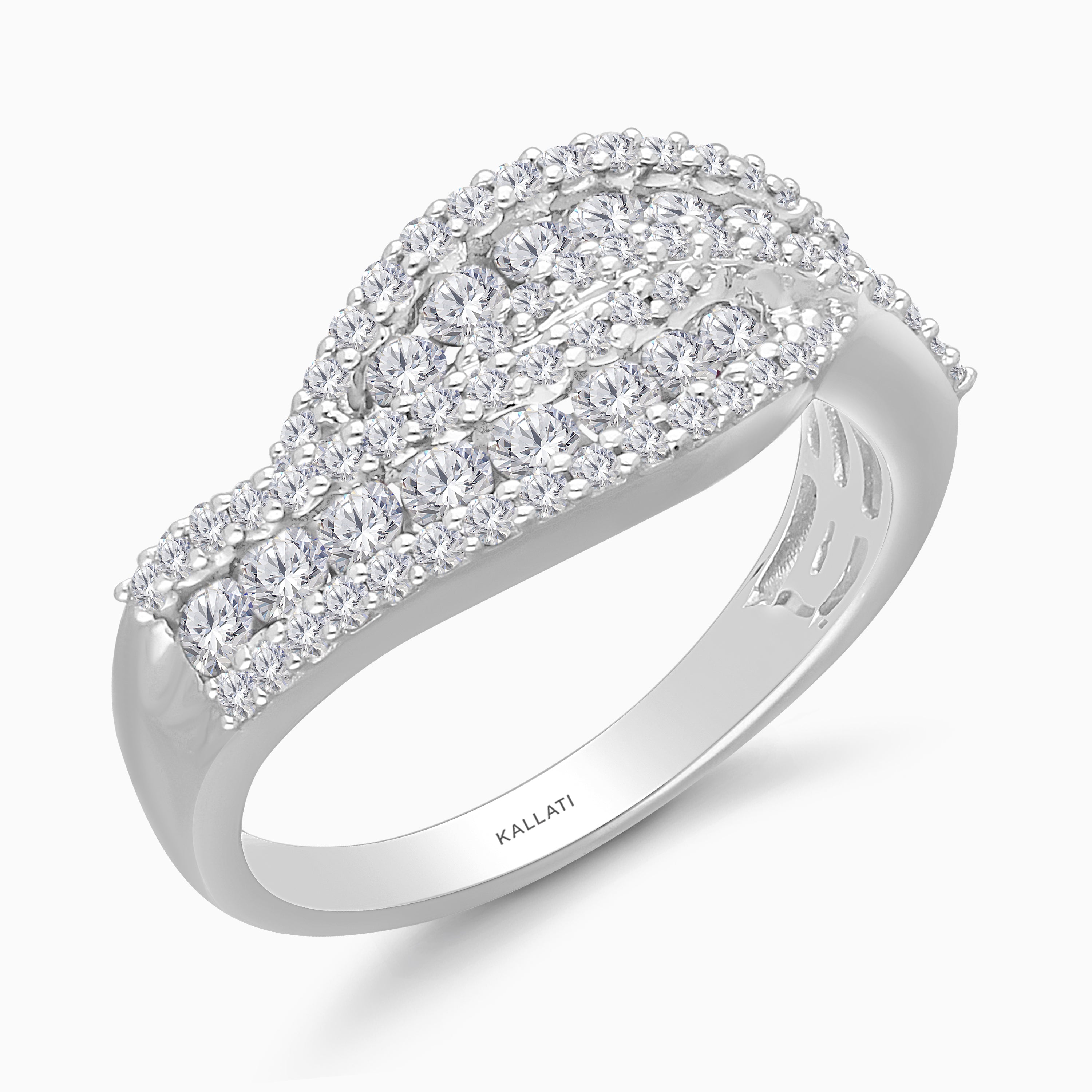 Diamond Crossover Ring