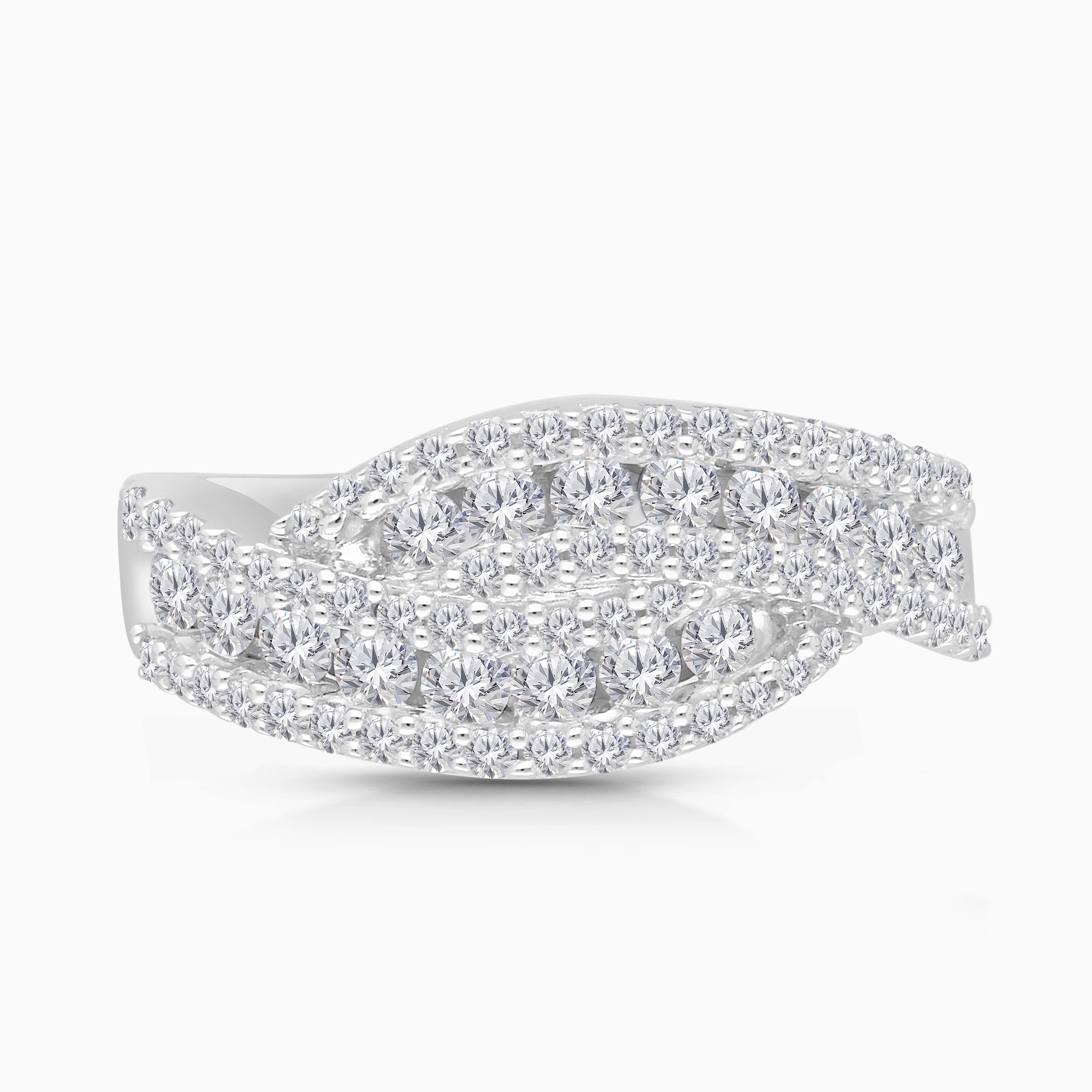 Diamond Crossover Ring