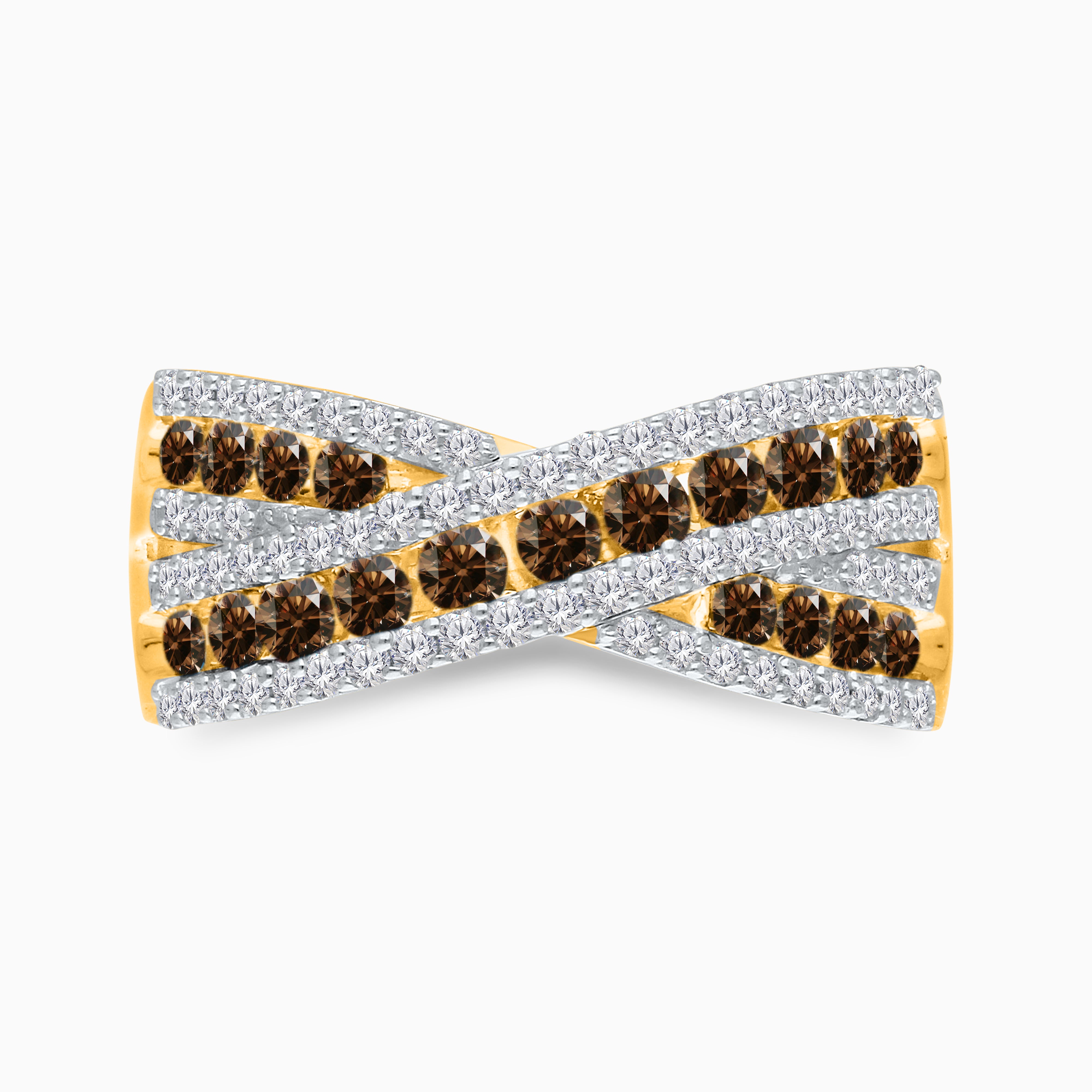 Coco & White Diamond X Ring