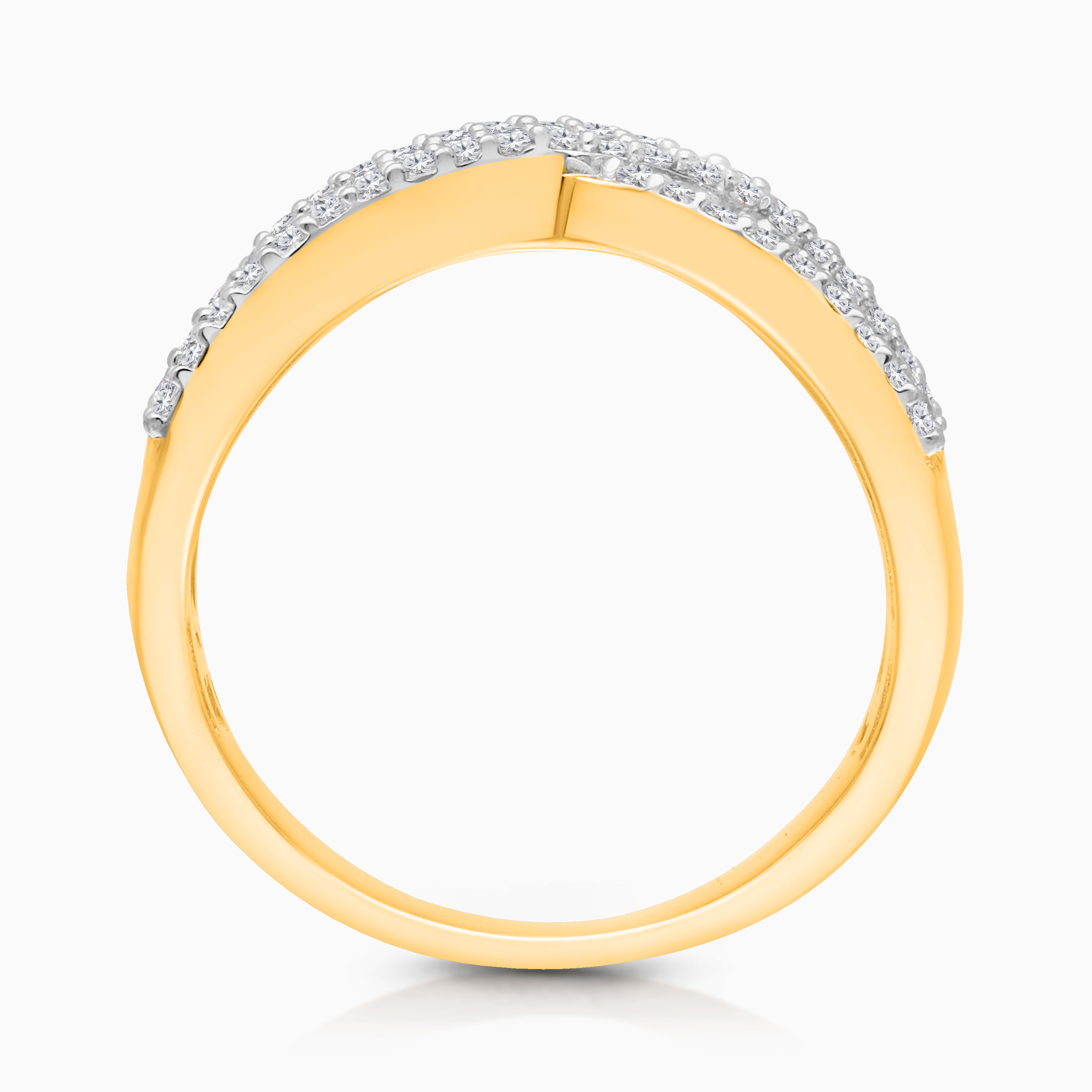 Coco & White Diamond X Ring