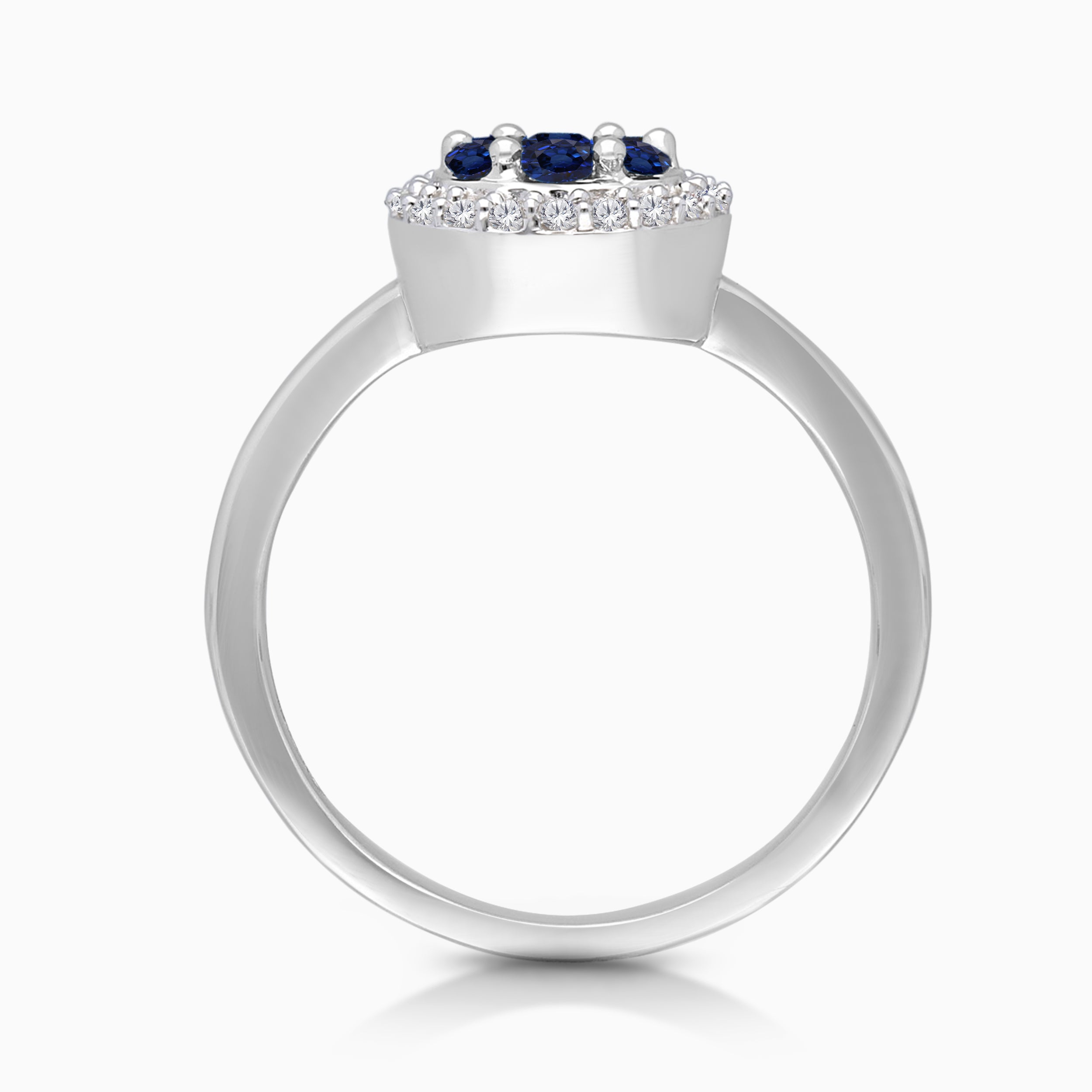 Sapphire & Diamond Cluster Ring