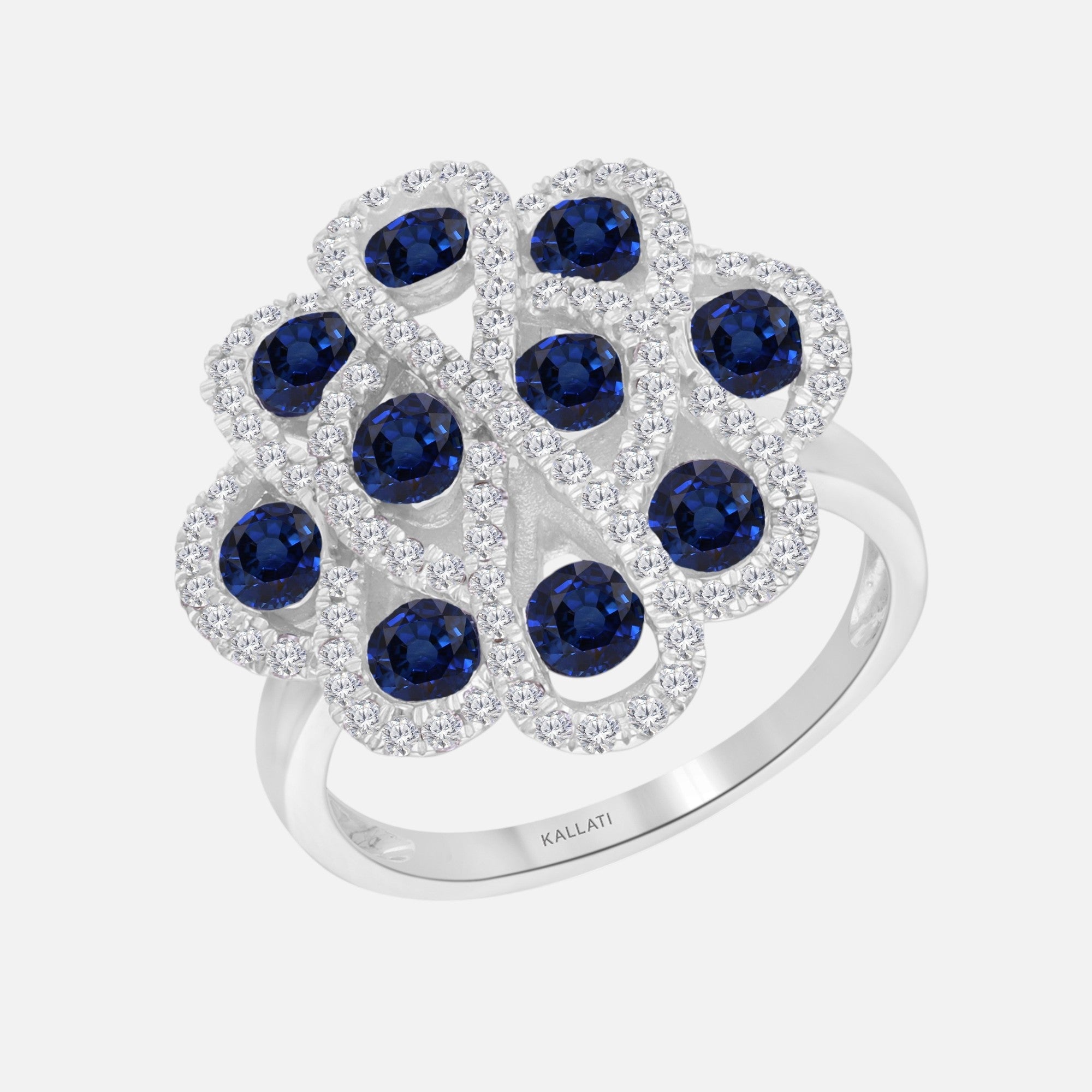 Rainfall Sapphire Ring Blue Sapphire