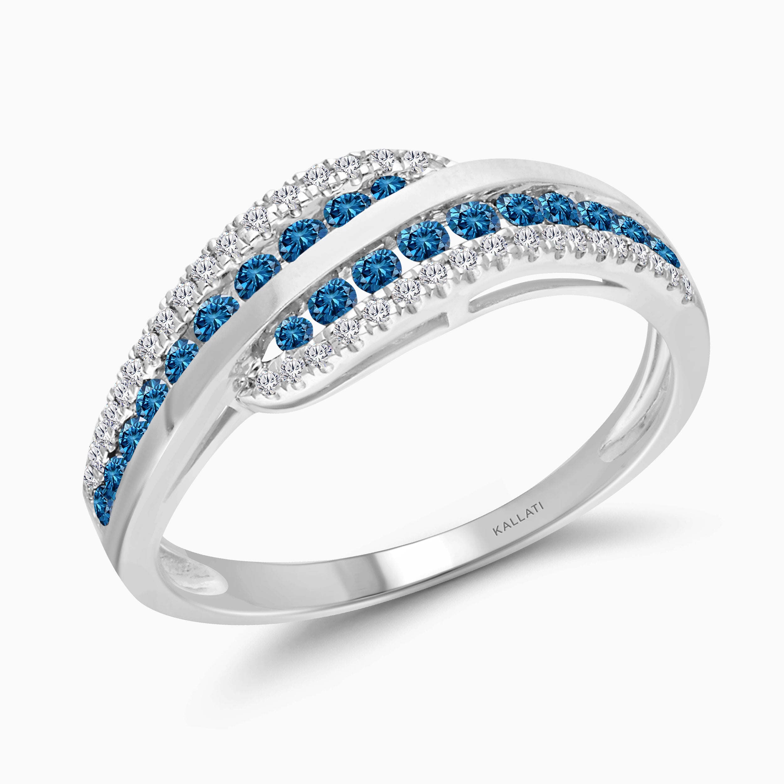 Tridant Tides Blue Diamond Ring