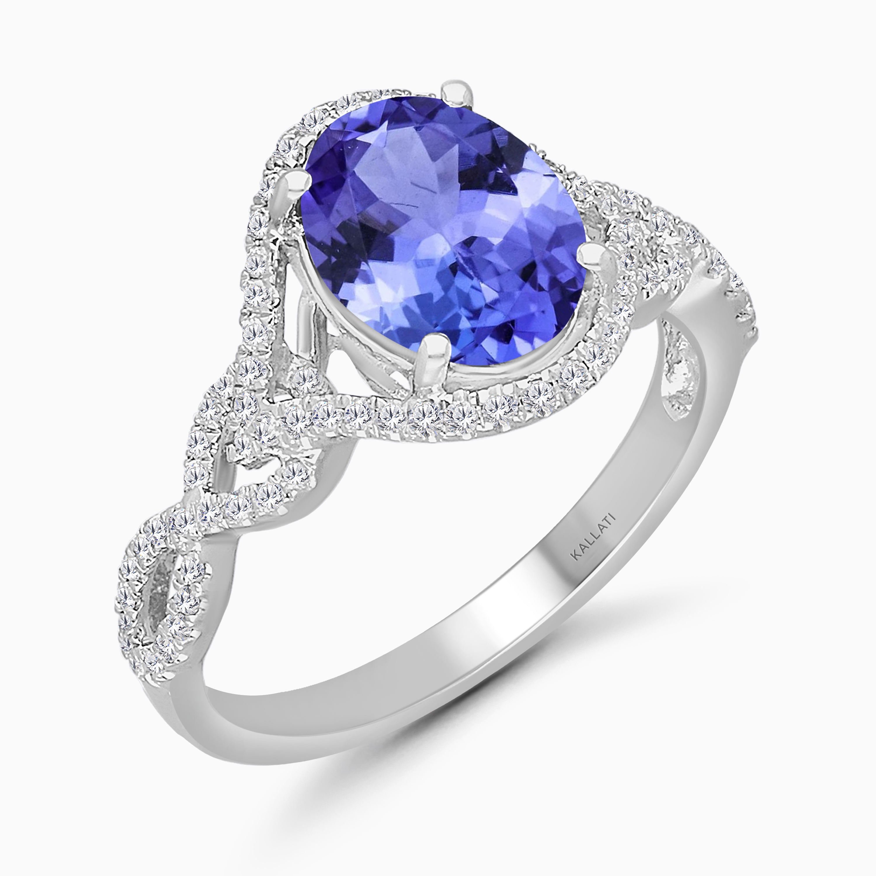 Infinity Twist Tanzanite & Diamond Ring