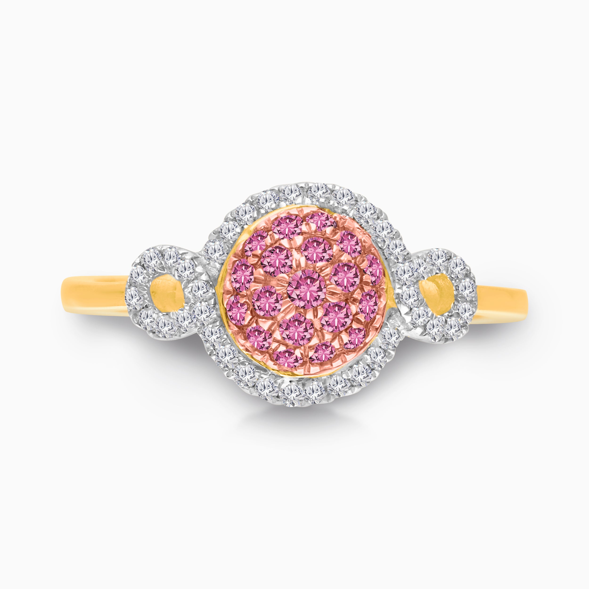 Cluster Pink Sapphire Ring