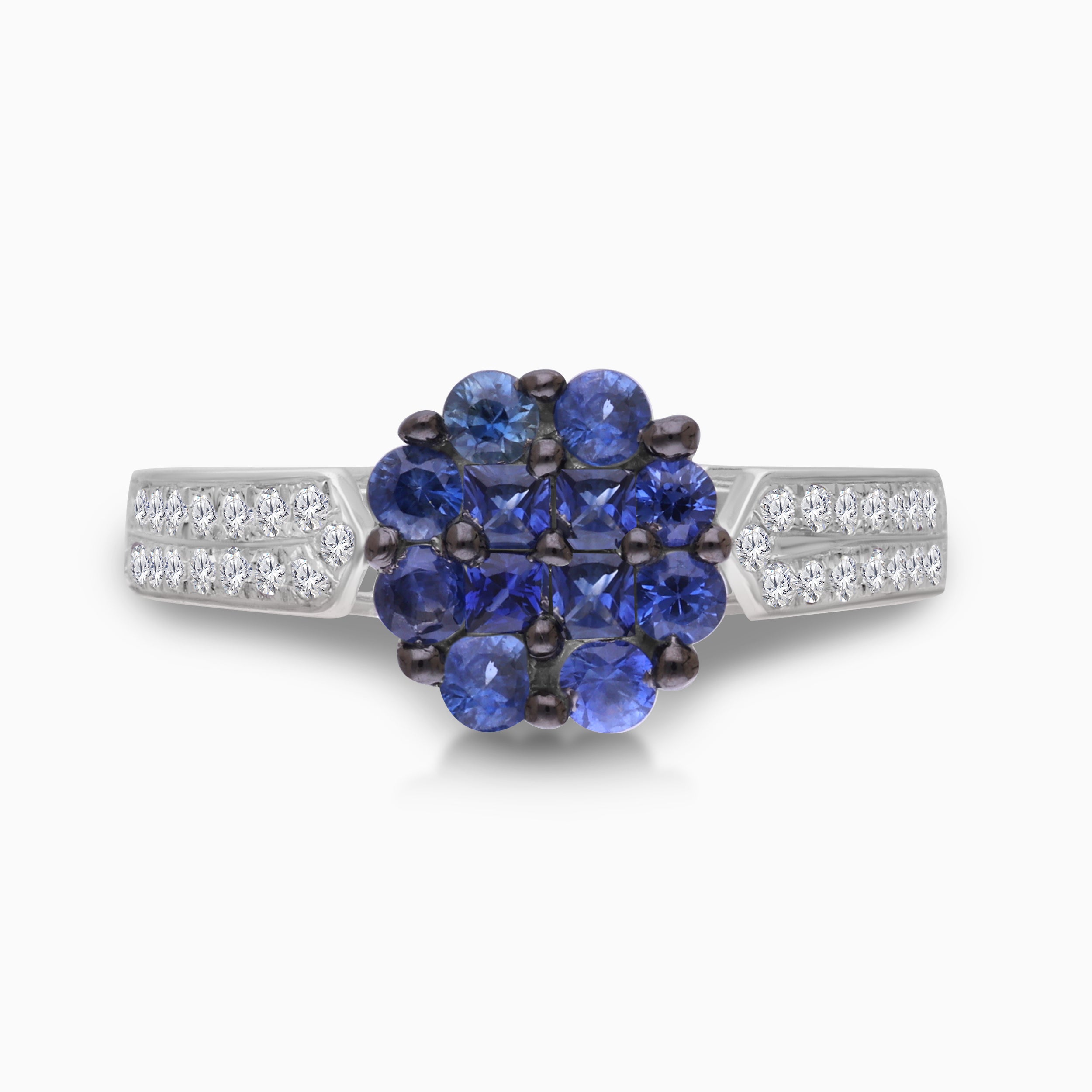 Blue Bubbles Solitaire Ring