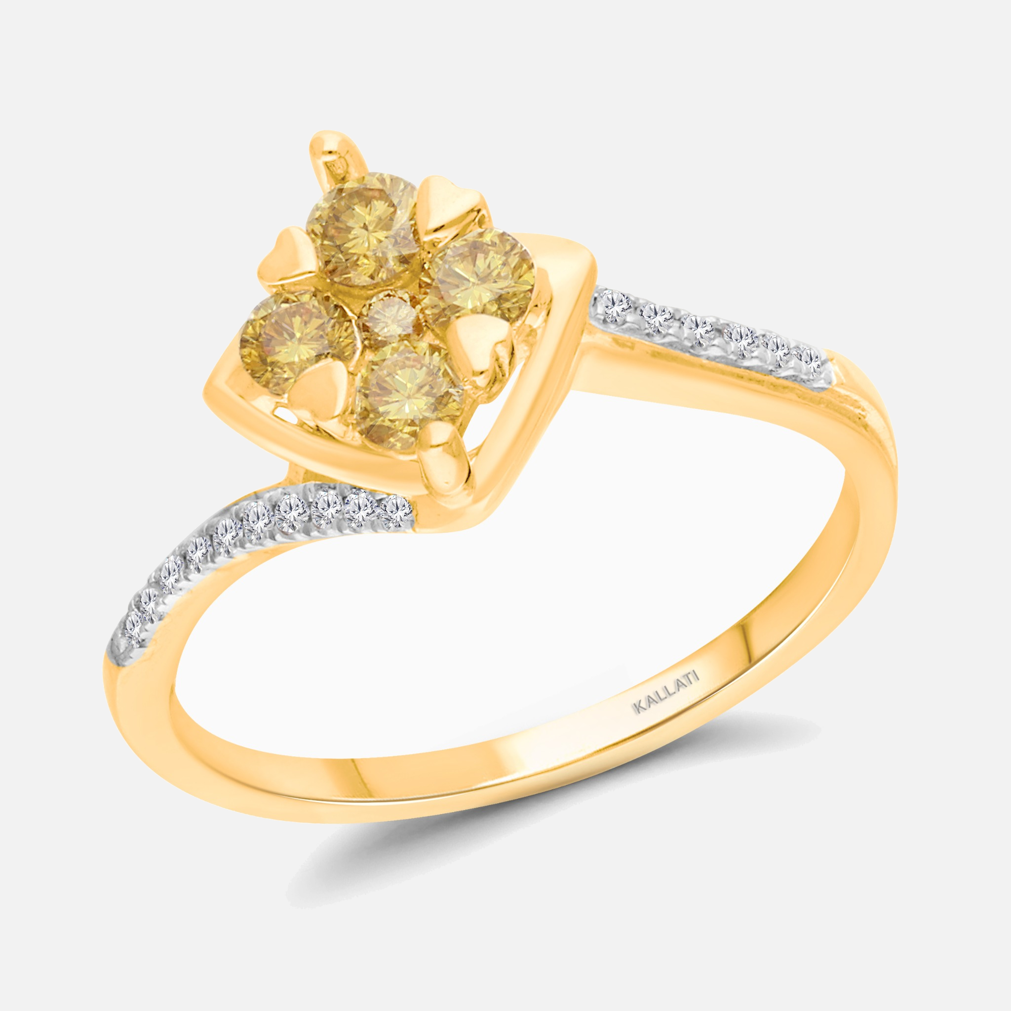 Mosaic Princess Yellow Diamond Ring Yellow Diamond