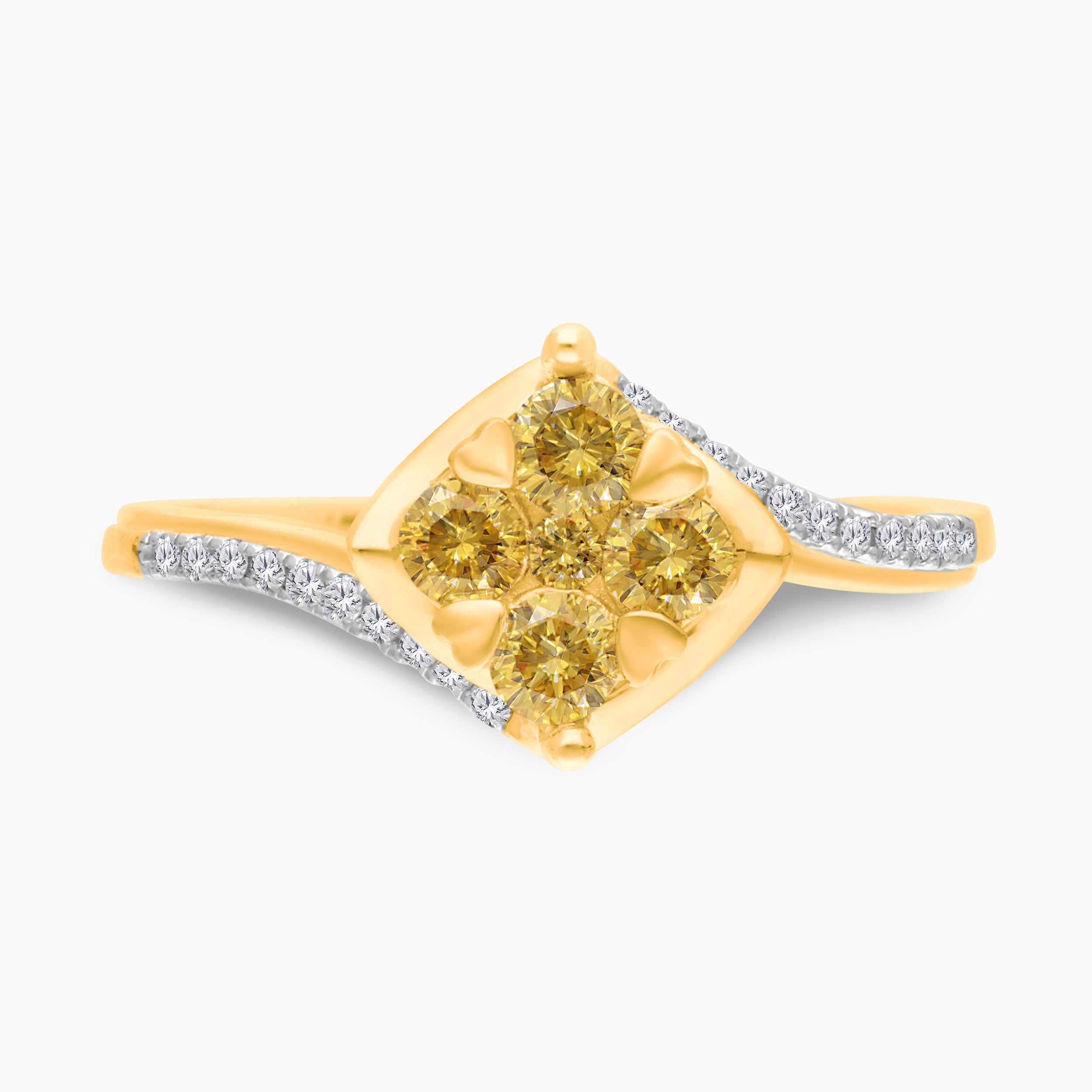 Mosaic Princess Yellow Diamond Ring