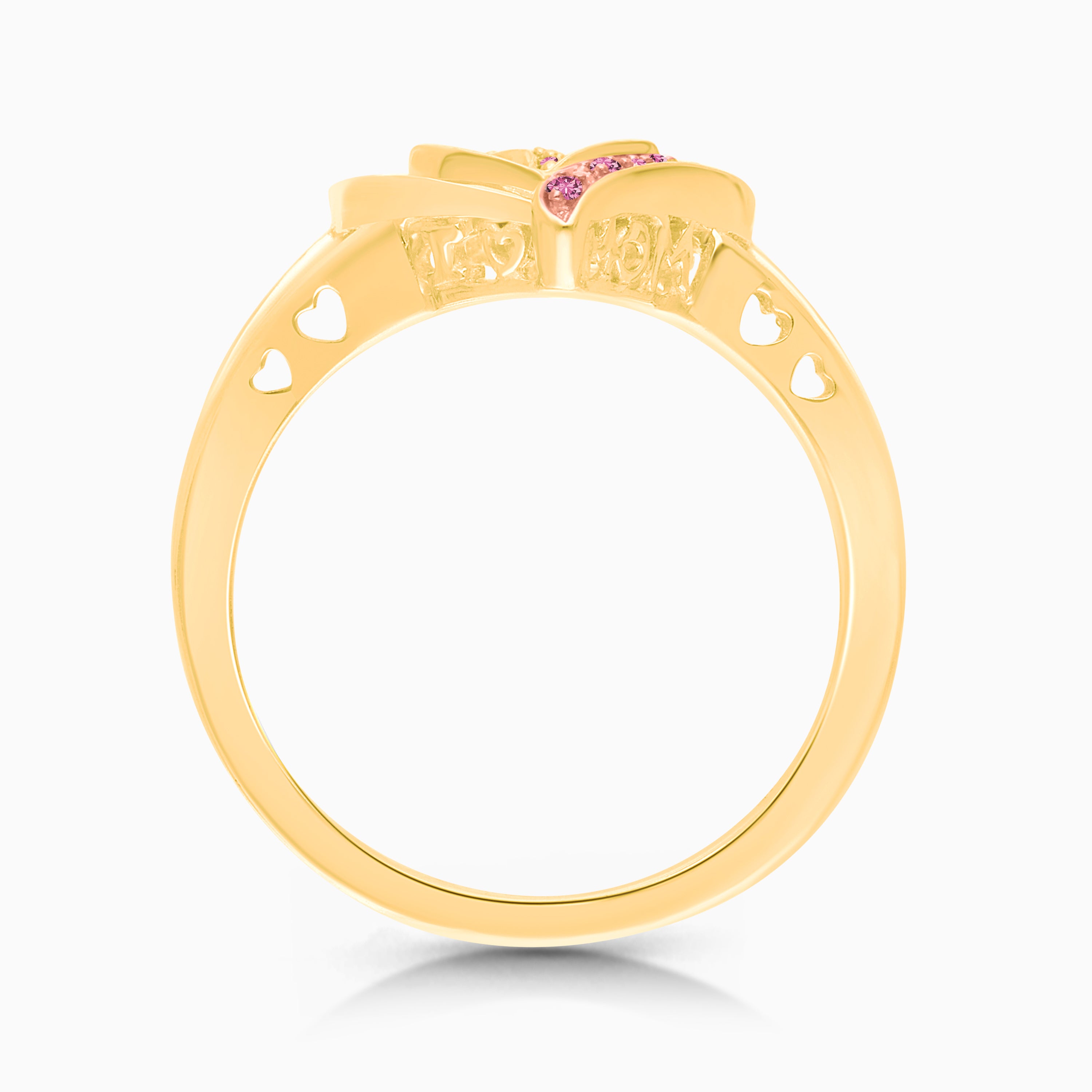 Swirling Heart Pink Sapphire Ring