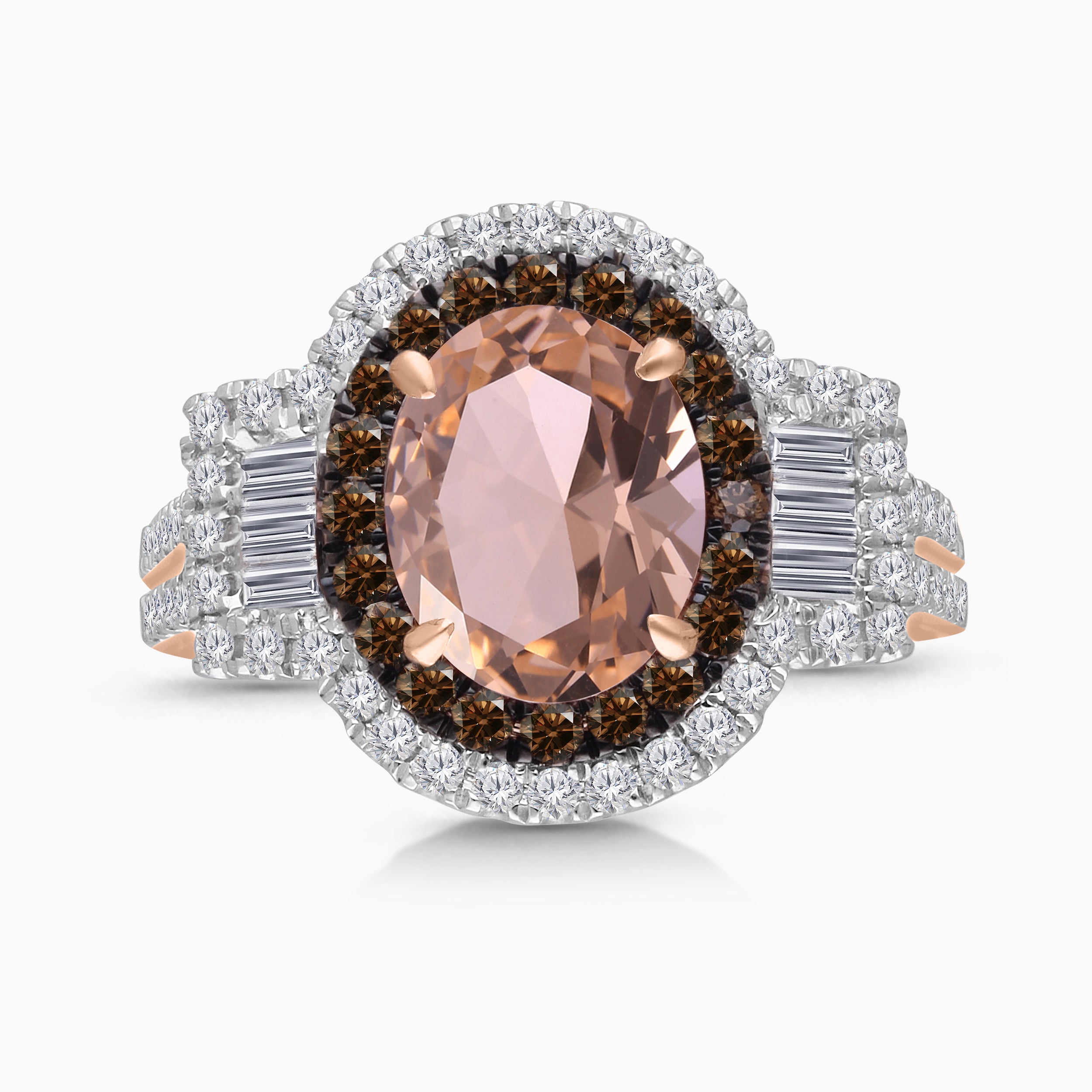 Diamond Guardian Morganite Ring