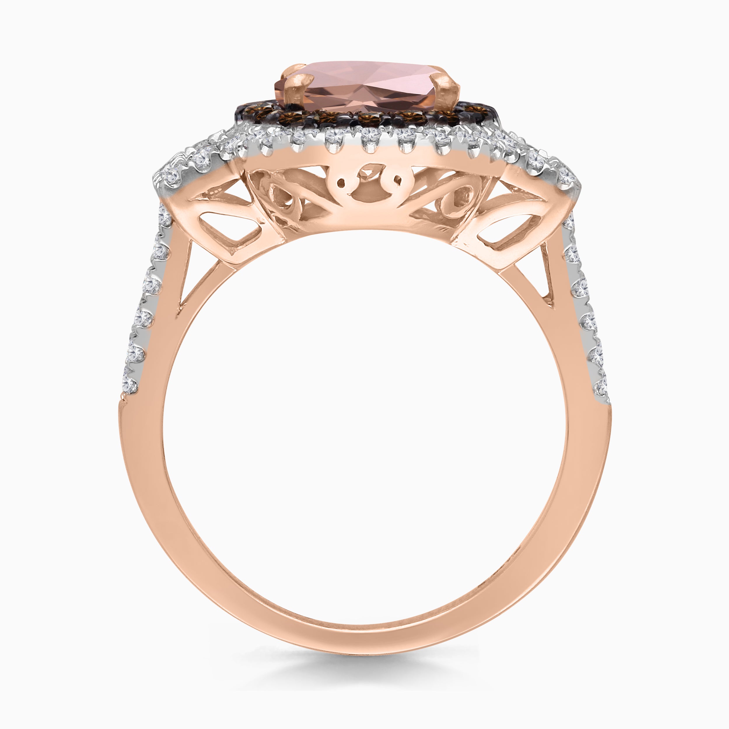 Diamond Guardian Morganite Ring