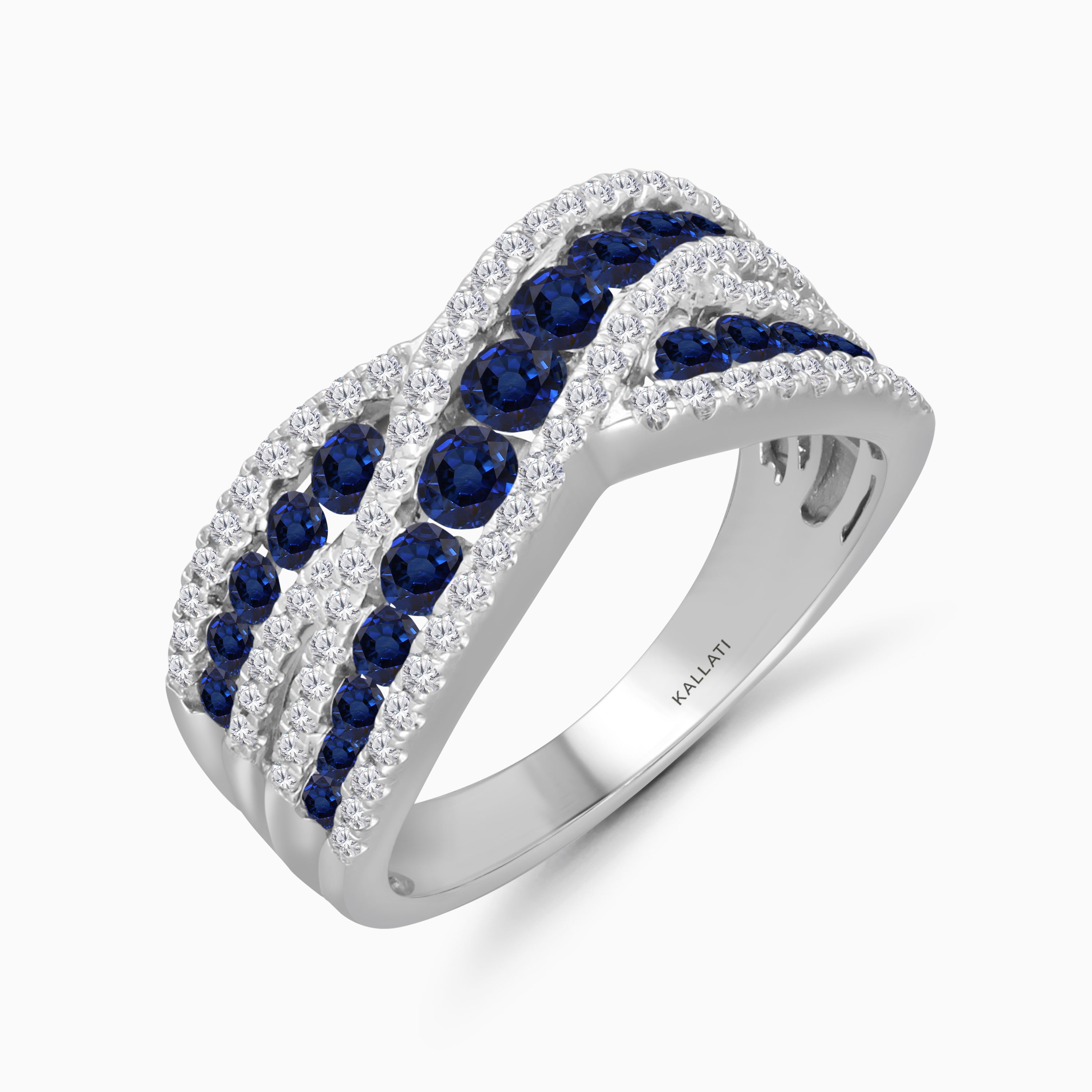 Crossover Sapphire & Diamond Band