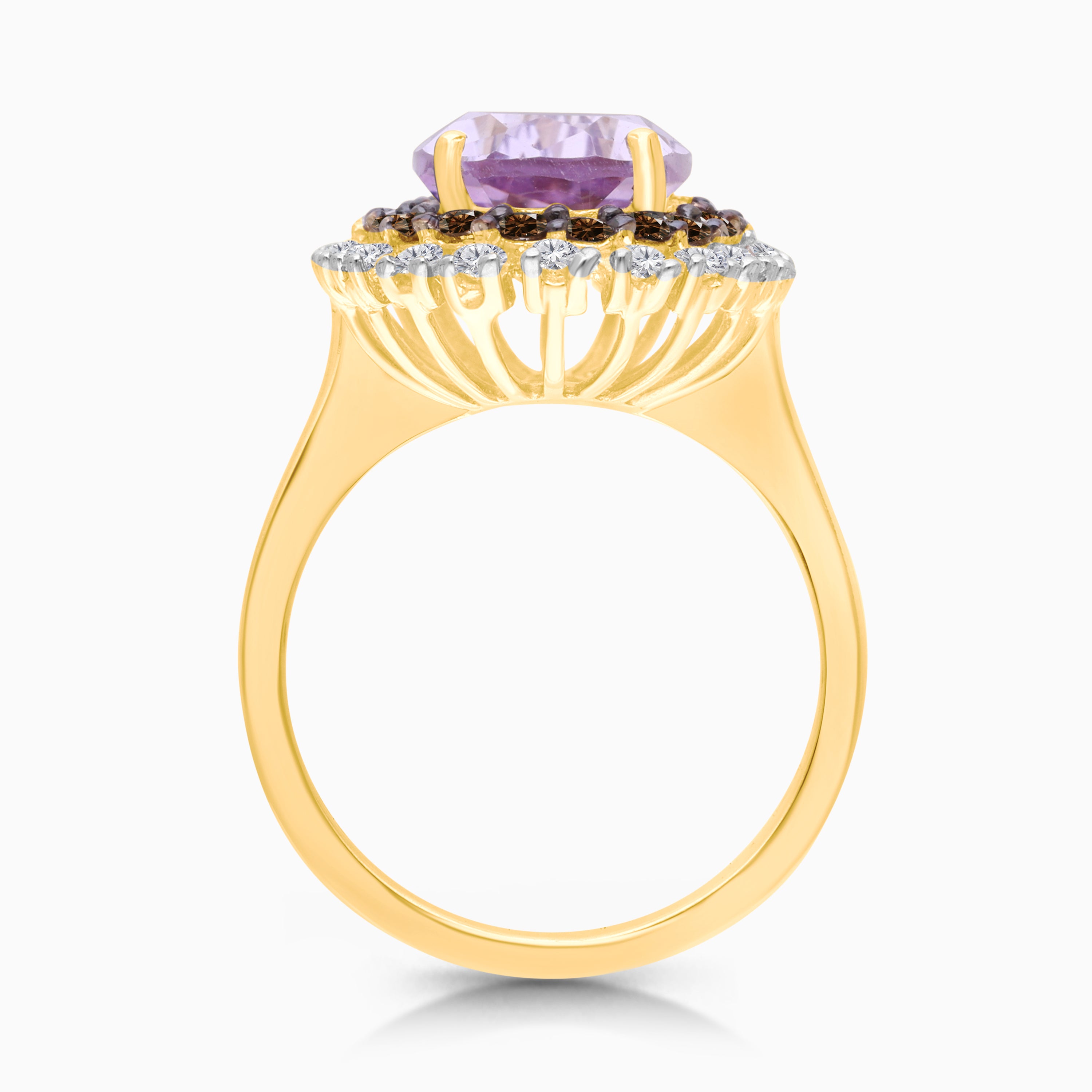 Sable Bloom Amethyst & Diamond Ring