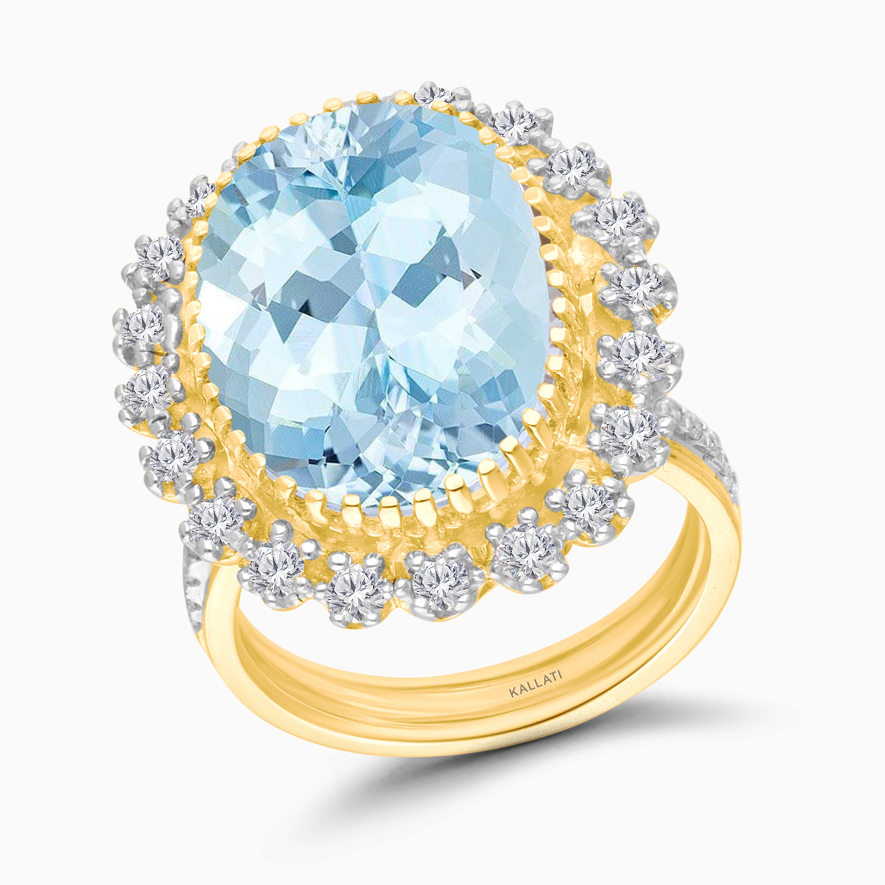 Magnolia Aquamarine & Diamond Ring