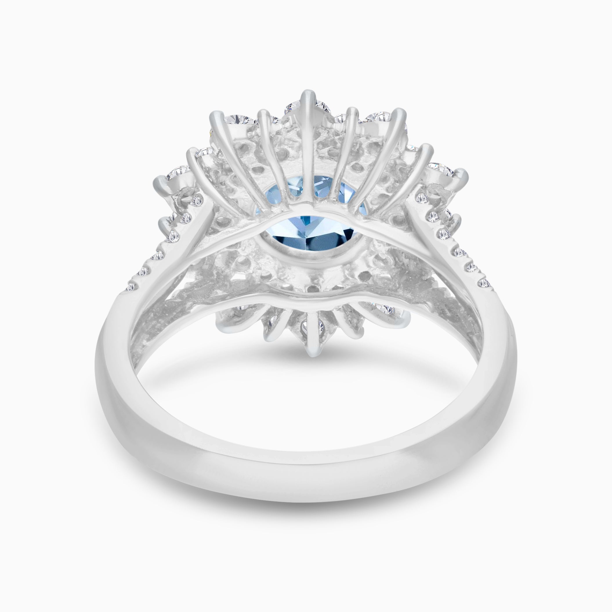 Blue Iris Ceylon & Diamond Ring