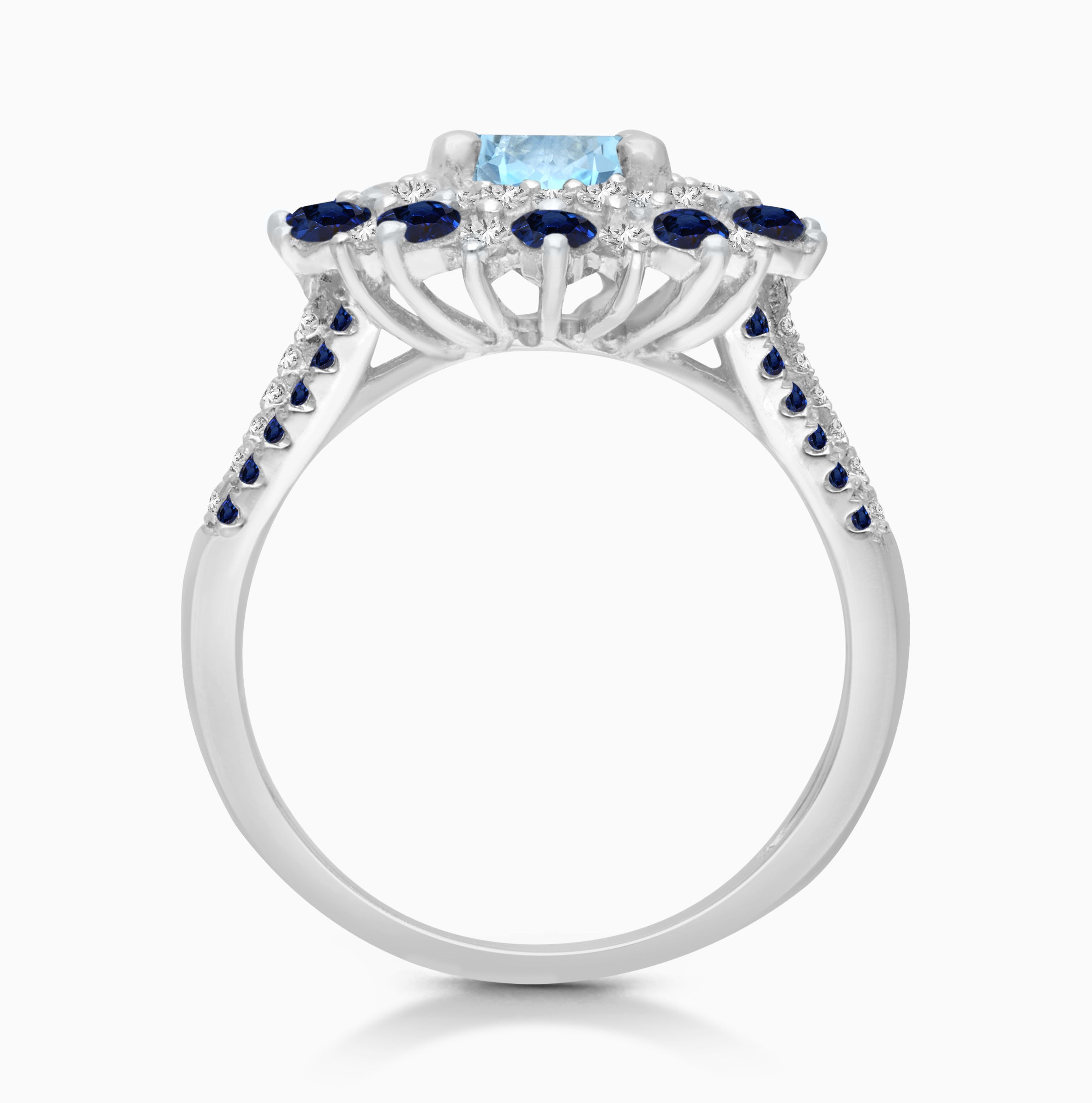 Shades of Blue Aquamarine Ring