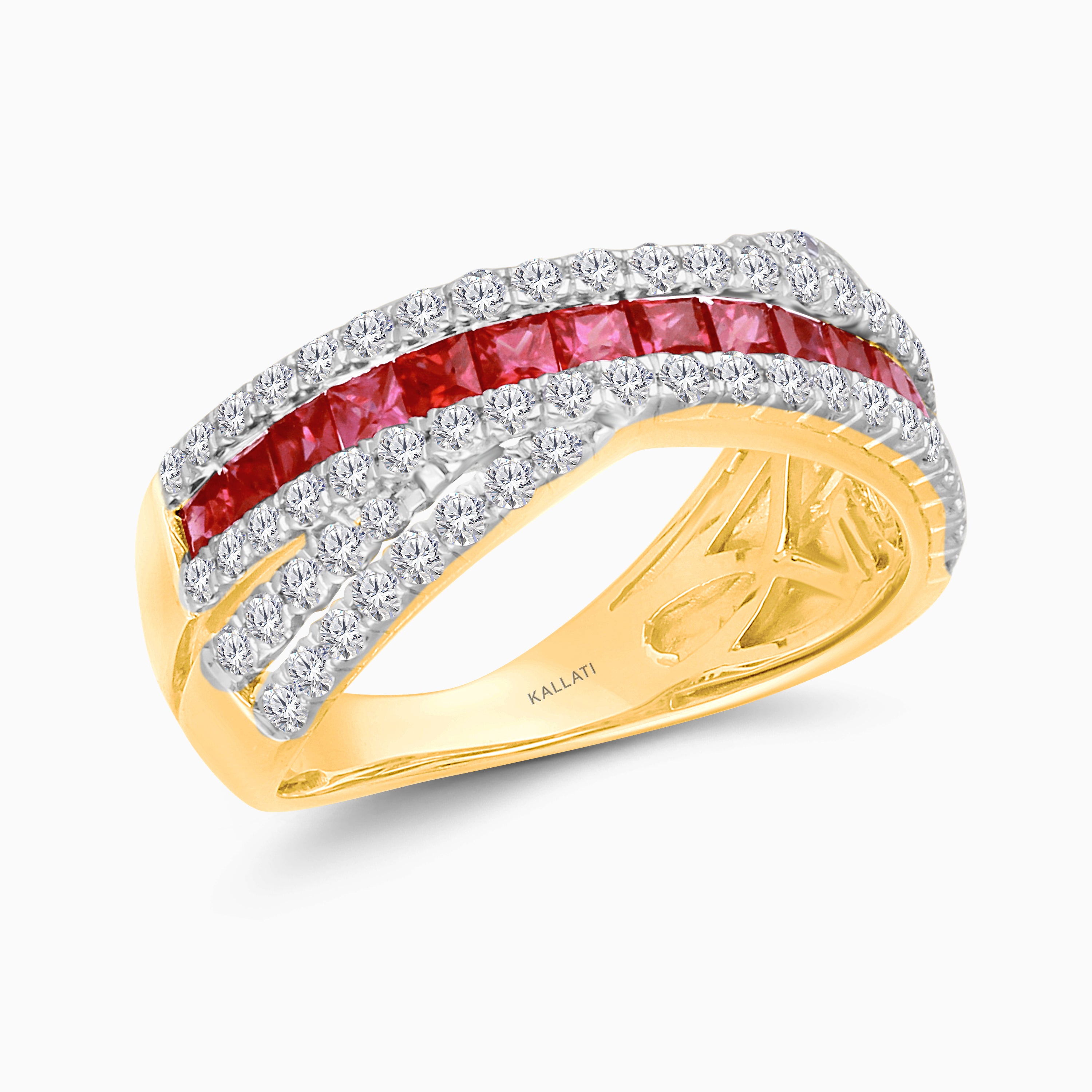 Crossover Ruby & Diamond Ring