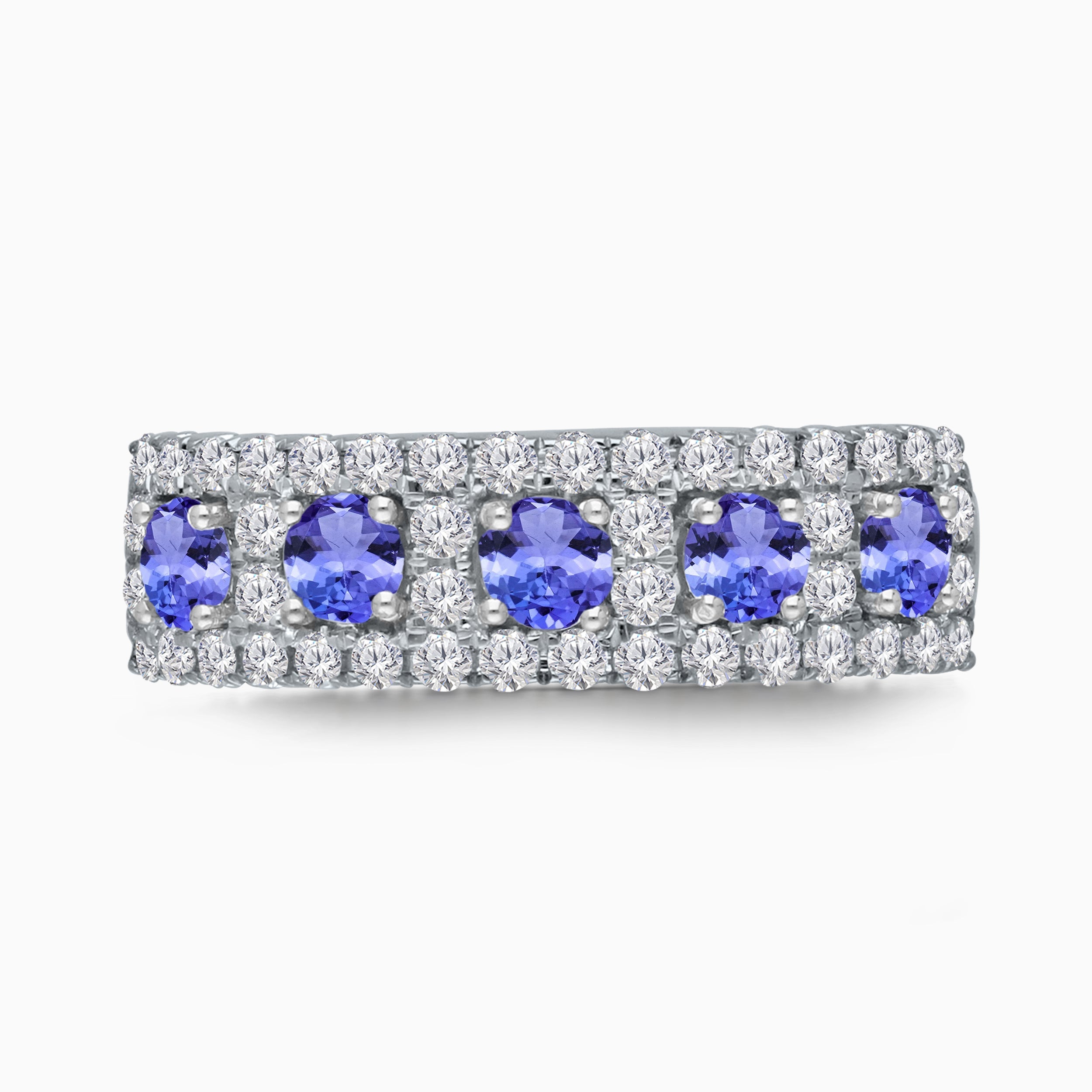 Tanzanite & White Diamond Band
