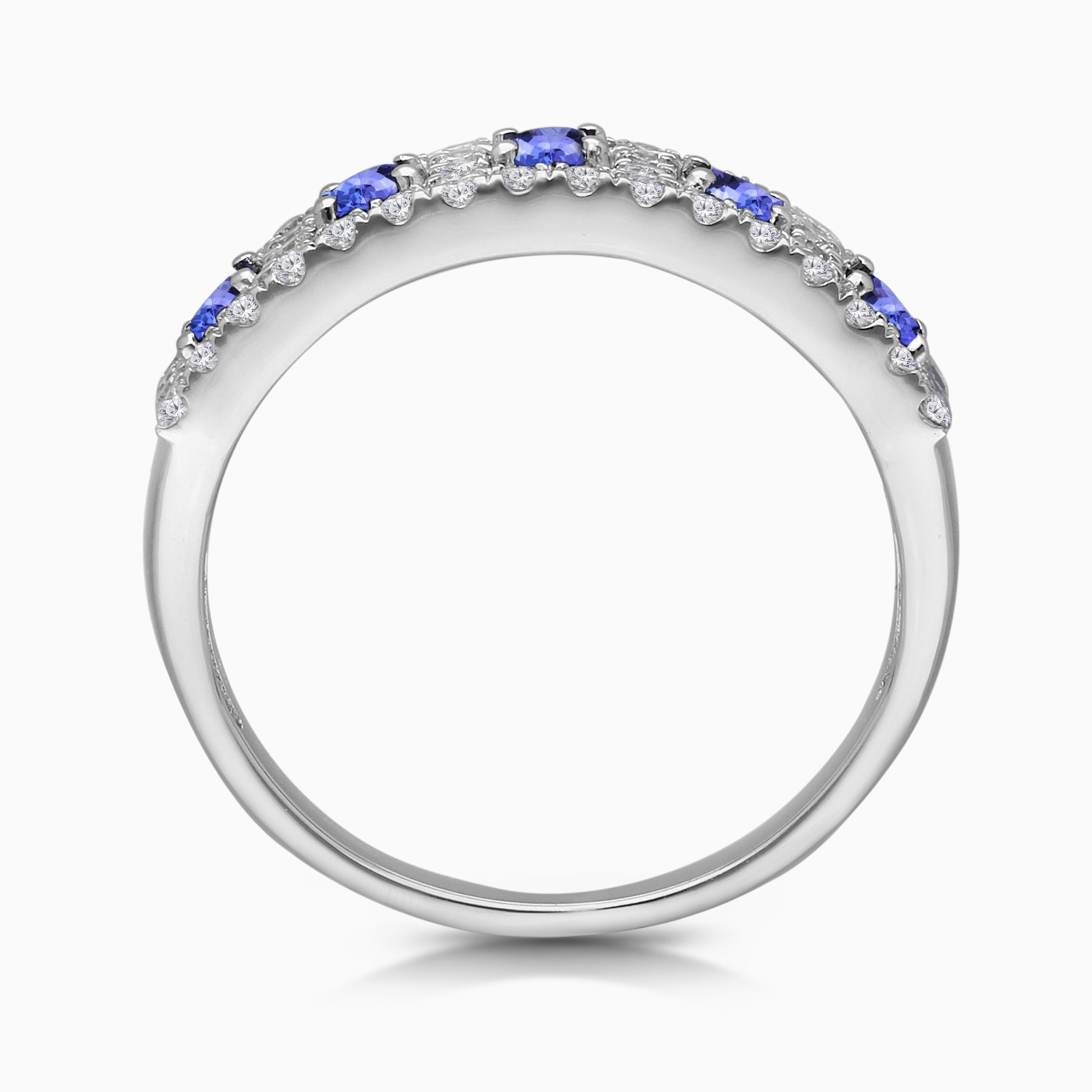 Tanzanite & White Diamond Band