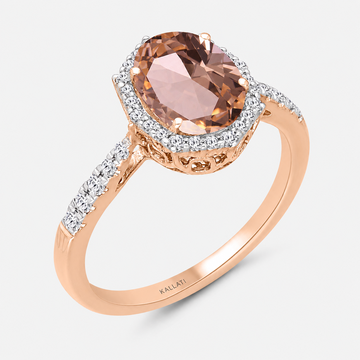Prism Morganite & Diamond Ring Morganite