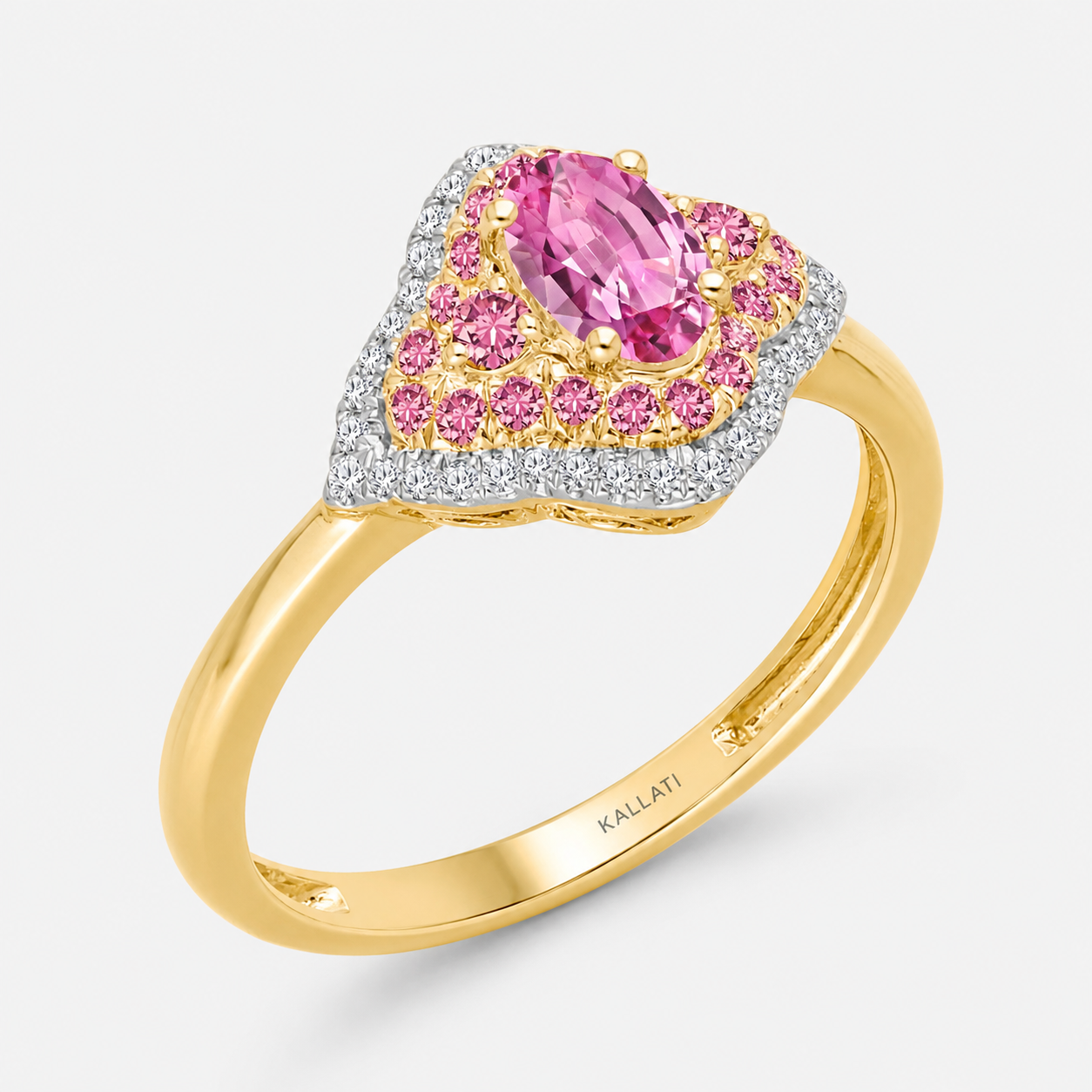 Princess Oval Pink Sapphire Ring Pink Sapphire