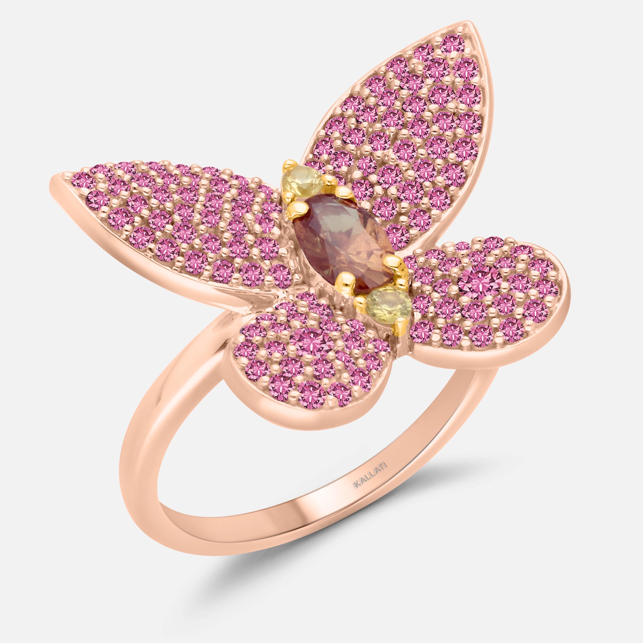 Pink Sapphire Butterfly Ring Pink Sapphire