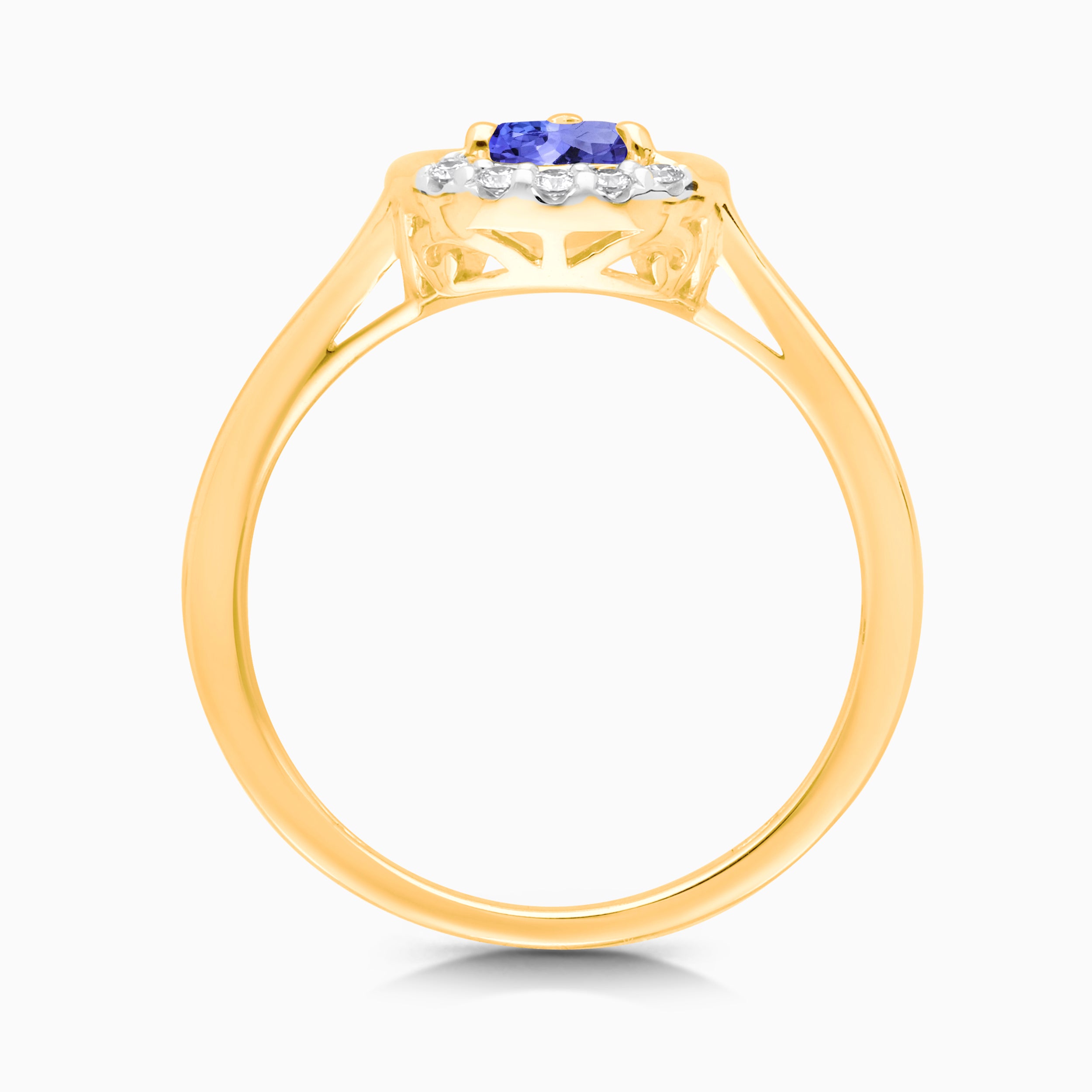 Portrait Tanzanite & Diamond Pear Ring
